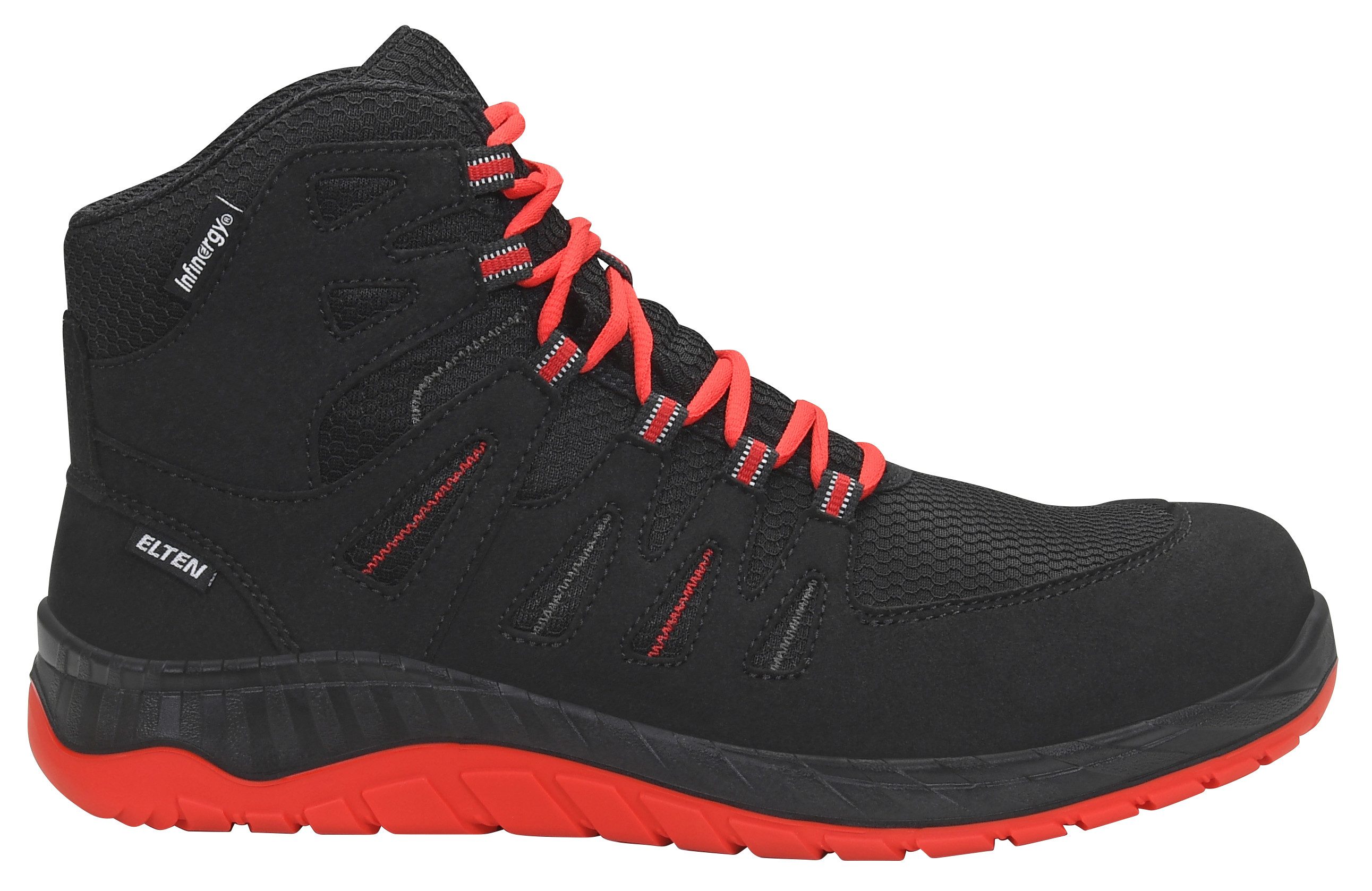 ELTEN MADDOX Compo black-red Mid ESD S3S Sicherheitsstiefel (Schuhkarton, Paar)