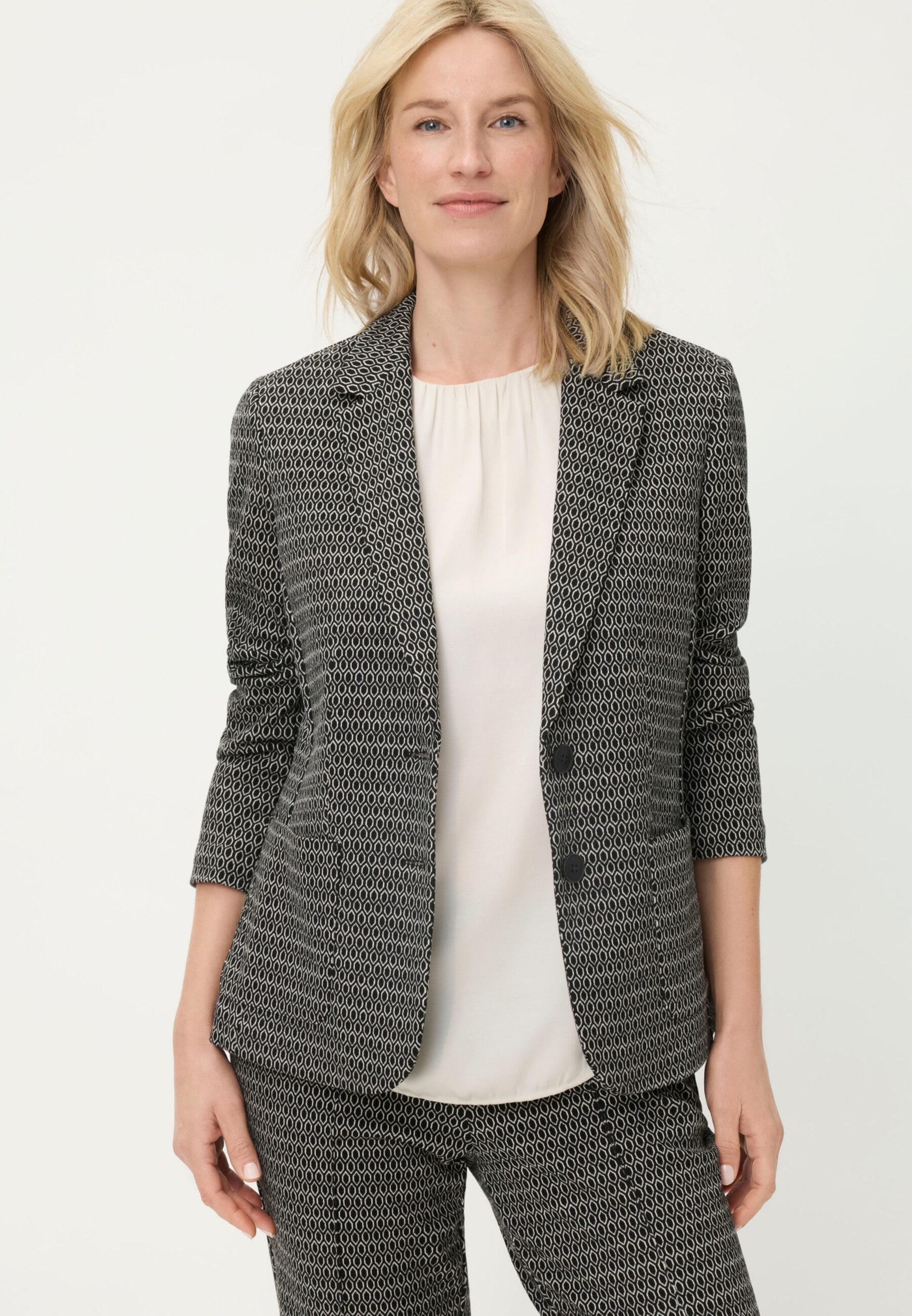 Olsen Kurzblazer Blazer mit Reverskragen