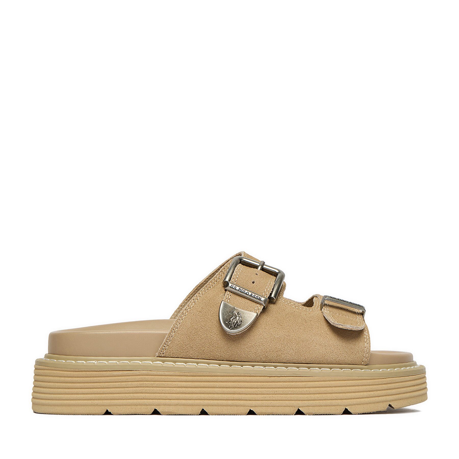 U.S. Polo Assn. US Polo Assn Damen-Flip-Flops Beige Badepantolette