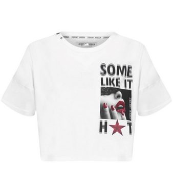 JEREMY MEEKS Rundhalsshirt JEREMY MEEKS Damen Cropped-Shirt T-Shirt Some Like it Hot Bianca Sommer-Shirt Weiß