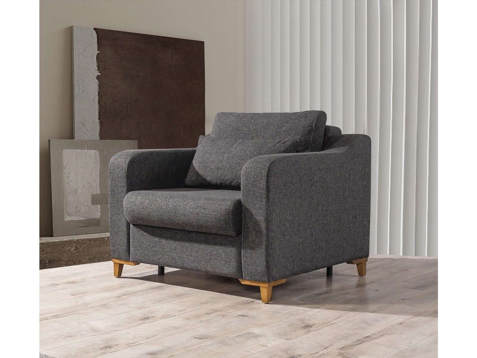 Villa Möbel Sofa Transforma, 4-Sitzer 1 Teile, mit Relax-/Bettfunktion durch auszihbare Sitzfläche