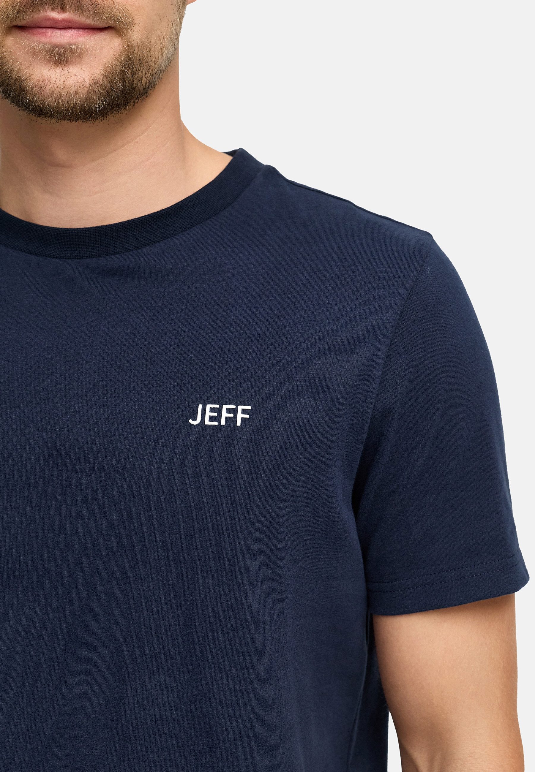 Jeff T-Shirt Herren JFCayson Shirt Tee Herrenshirt aus Baumwolle mit Logo-Detail