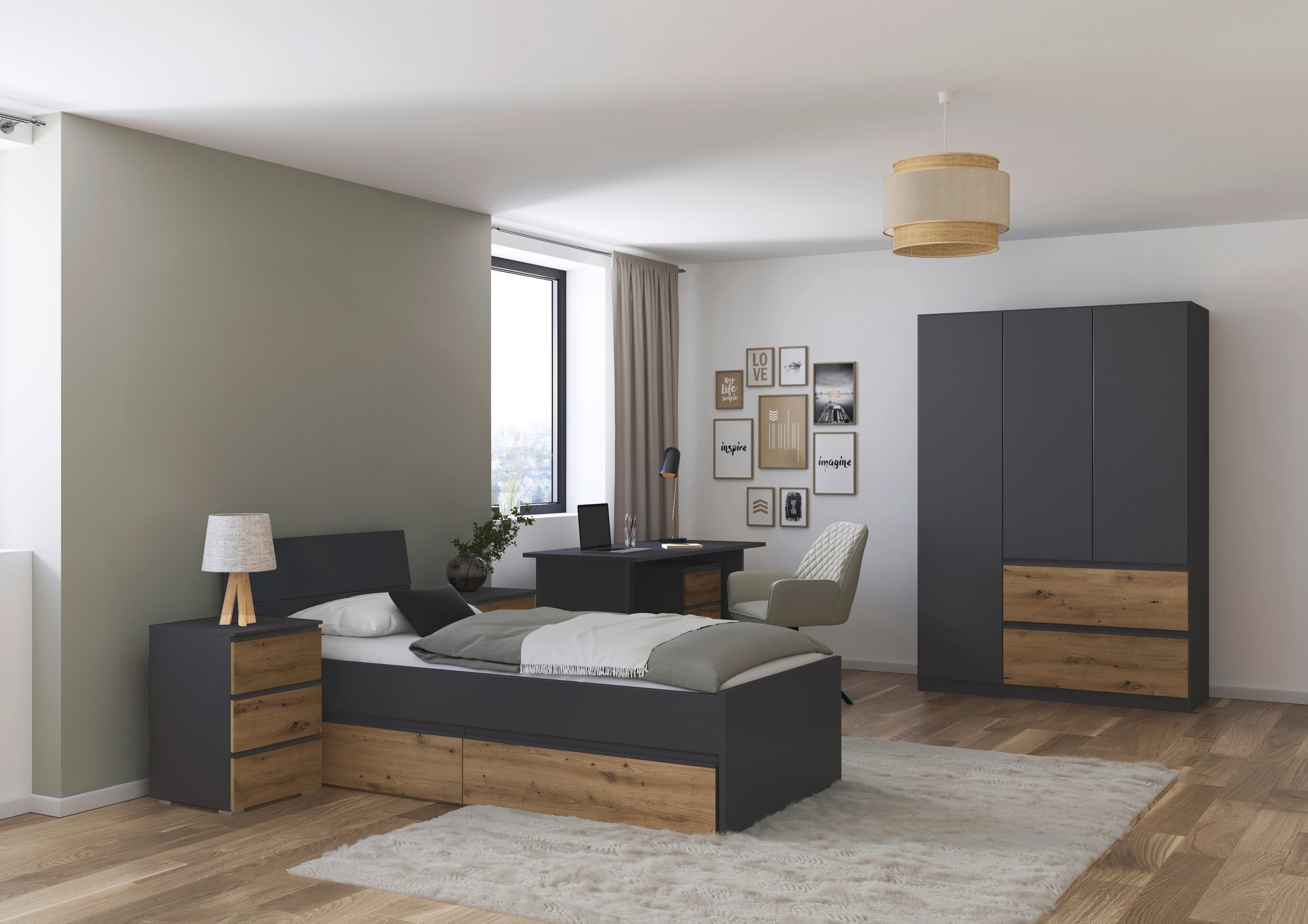 rauch Jugendzimmer-Set Komplettzimmer Schlafzimmer-Set (5-St) Jugendzimmer- günstig online kaufen