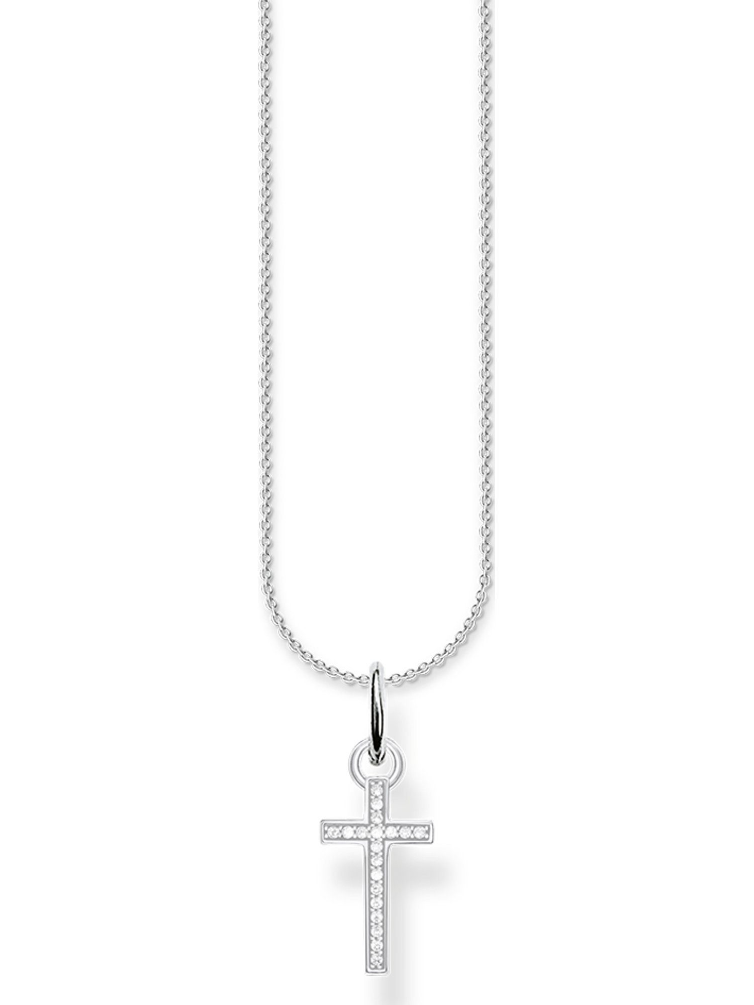 Silberkette Thomas Sabo Damen-Kette 925er Silber 19 Zirkonia