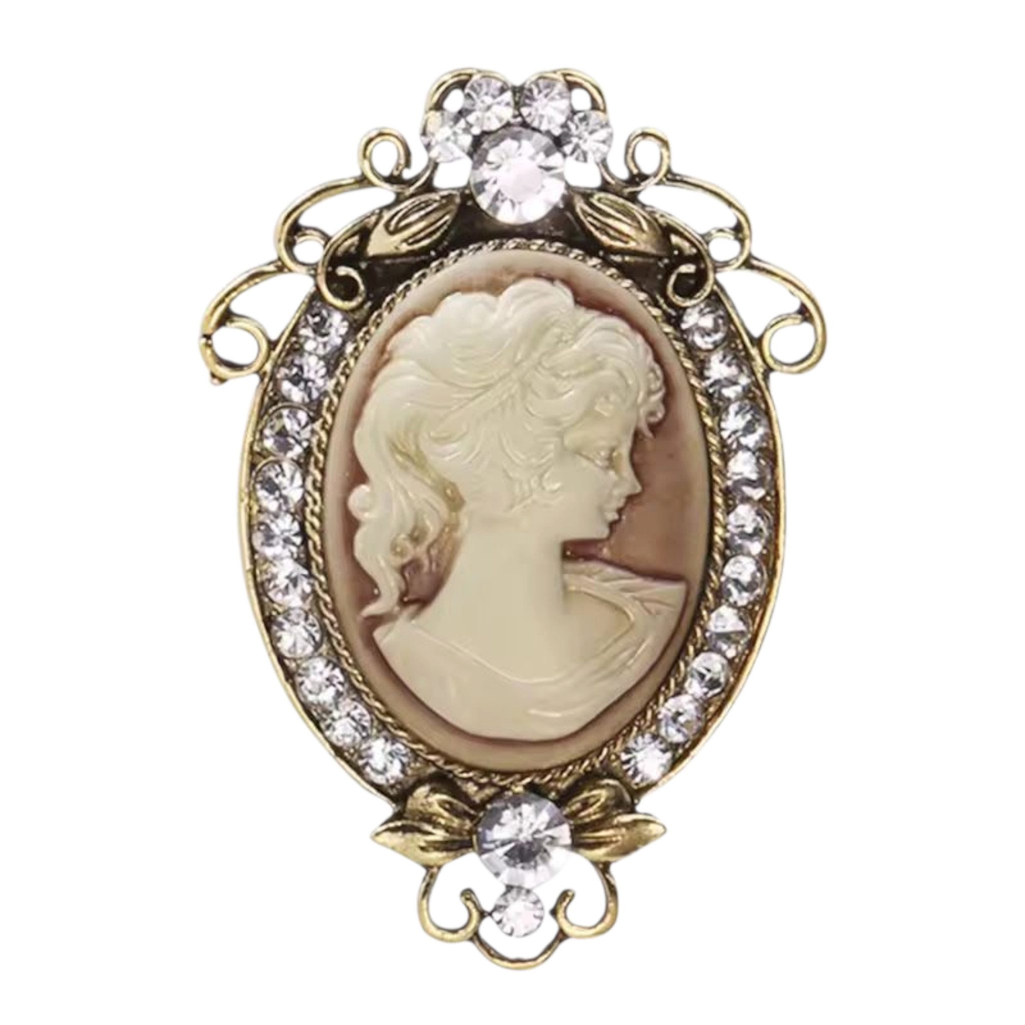 Dark-Desires Brosche Vintage Brosche Cameo gold-silberfarben, günstig online kaufen