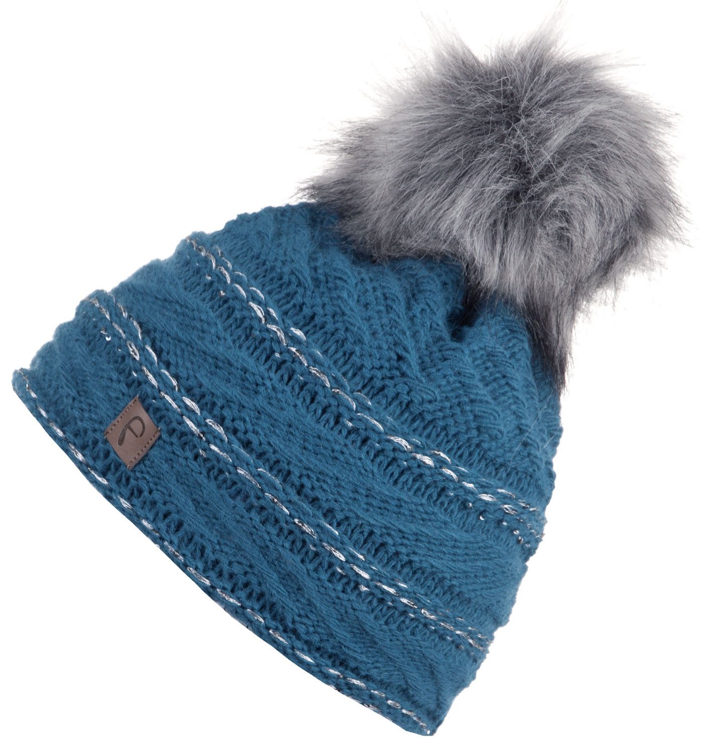 Faera Bommelmütze Wintermütze Damen Herren Mütze Beanie Haube gefüttert Bommelmütze 14