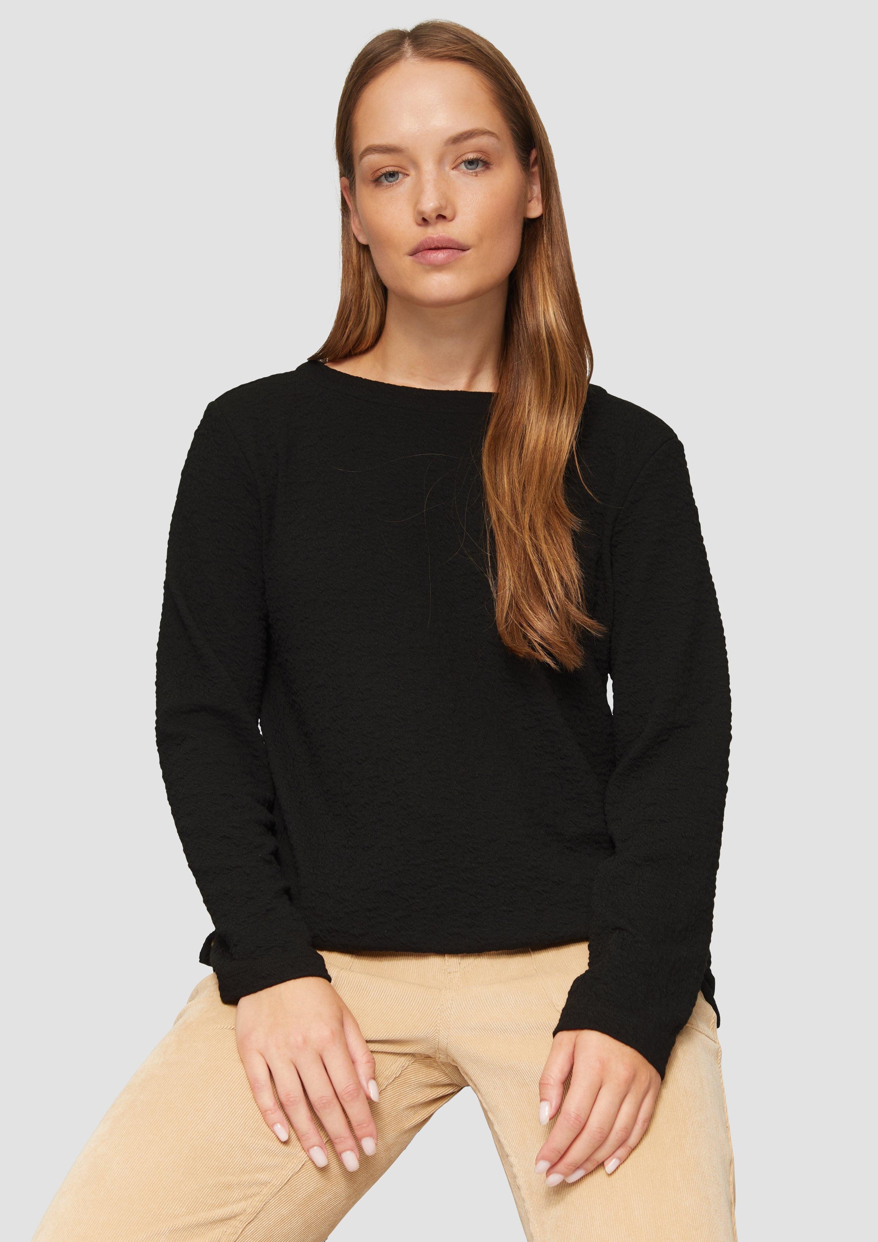s.Oliver Longsweatshirt mit Crinkle Optik günstig online kaufen