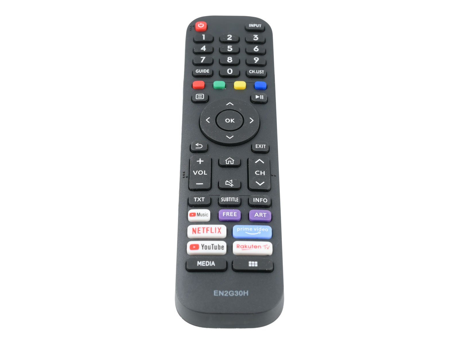 azurano Ersatz für HISENSE EN2G30H, T269780, HT269780, VIDAA, SUB EN2A30, Universal-Smart-TV-Fernbedienung (Tasten für Netflix, YouTube, Prime, Rakuten)