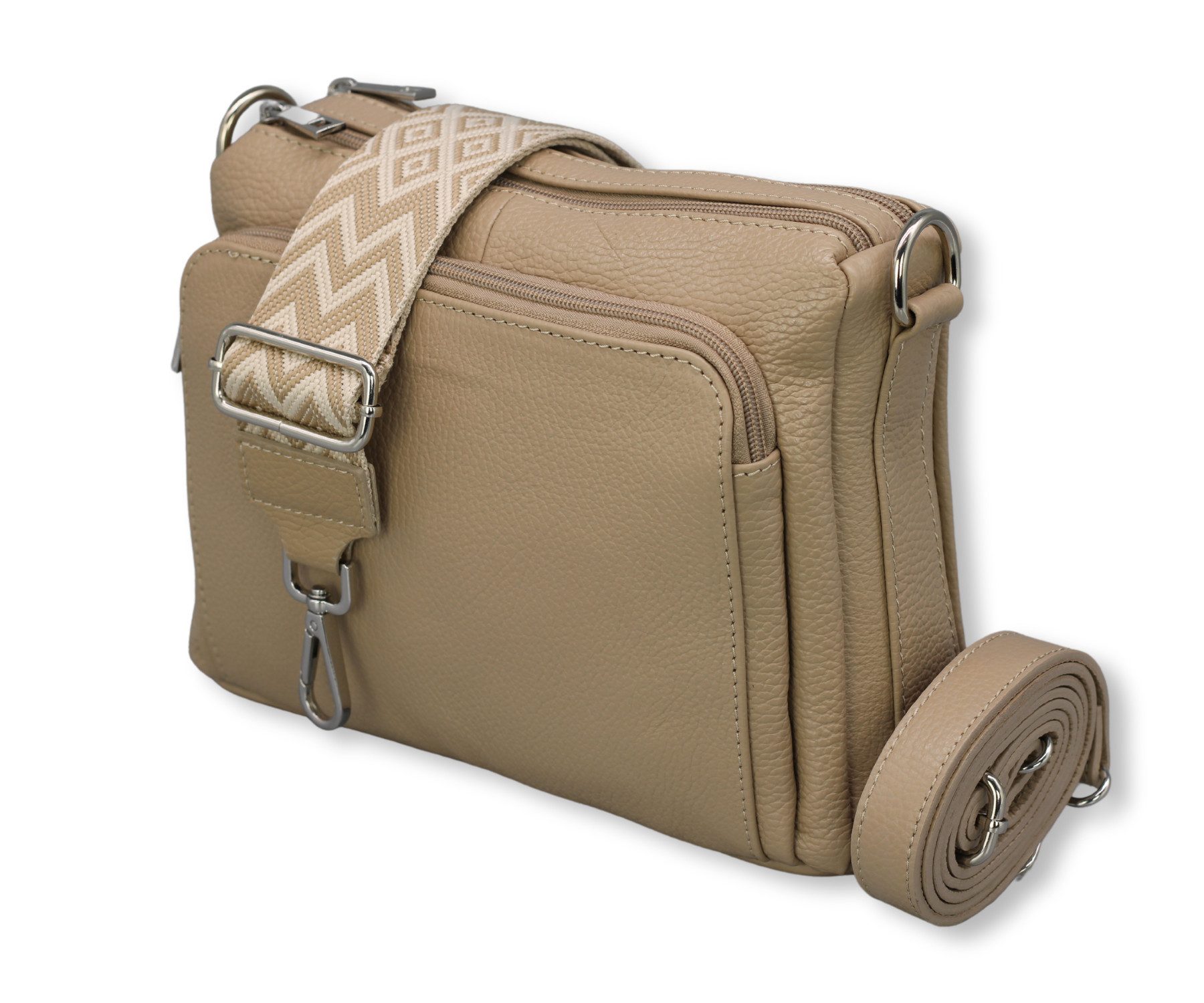 Adel Bags Schultertasche BECKY Umhängetasche für Damen, Schultertasche aus Echtleder