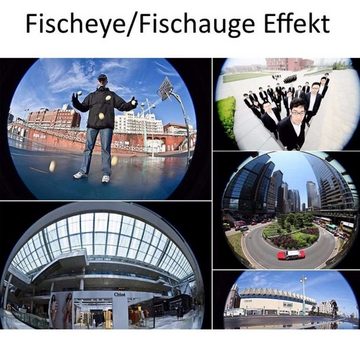 Fivejoy 3 in 1 Handy Objektiv Set Fisheyeobjektiv Fischaugen Objektiv, (Professionelles Handy-Objektiv, Universal Kameraobjektiv-Set)