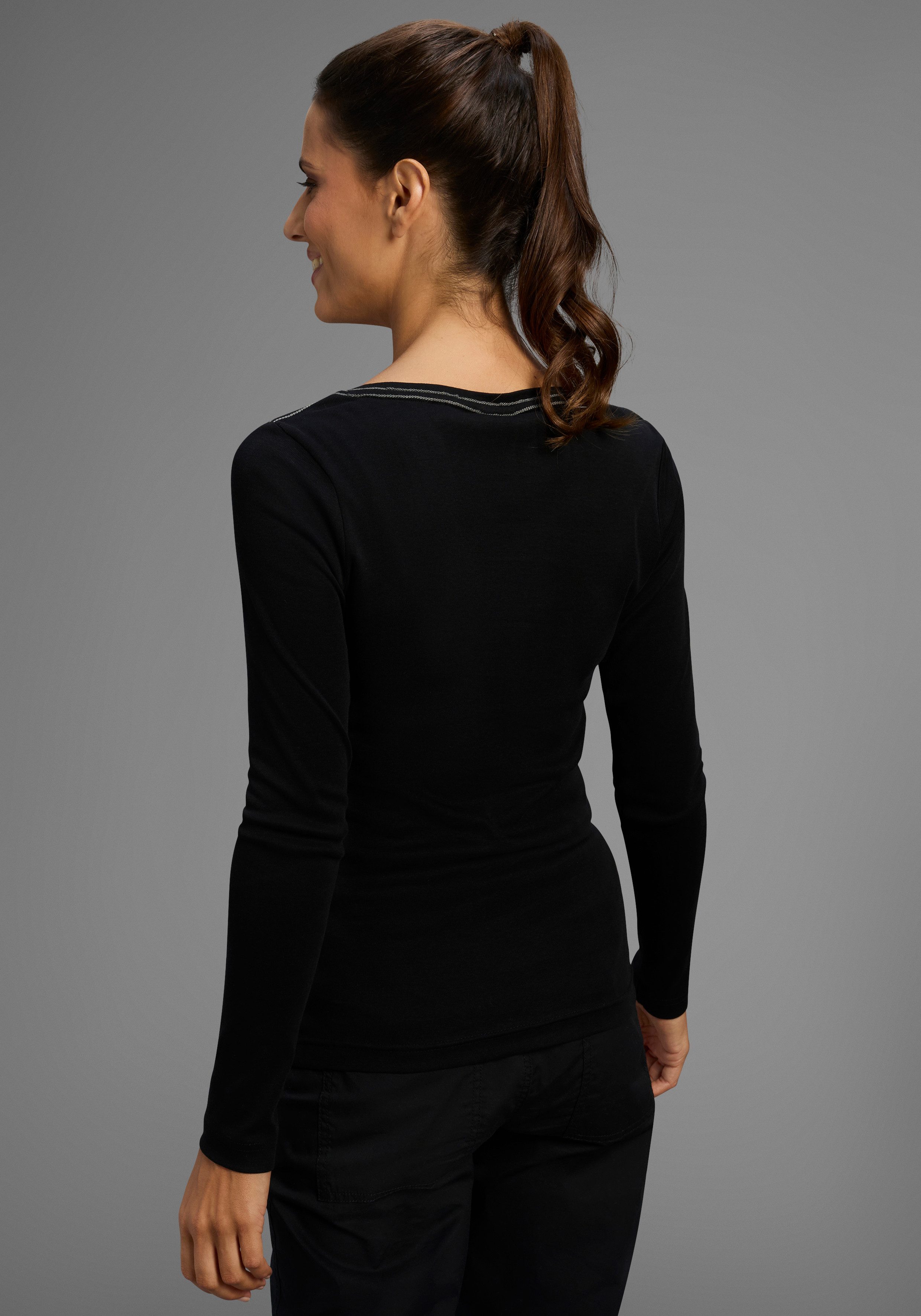 KangaROOS Longsleeve Langarm, sehr figurbetonter Schnitt, günstig online kaufen
