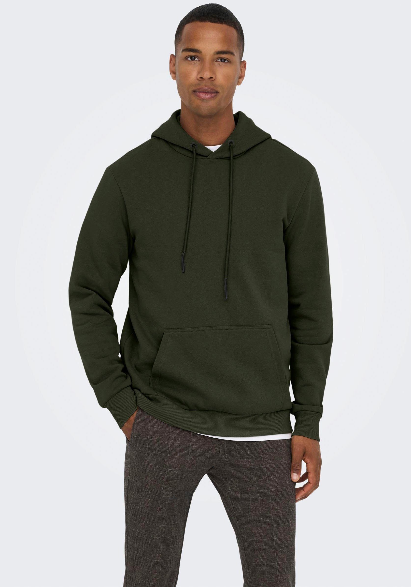 ONLY & SONS Kapuzensweatshirt ONSCERES HOODIE SWEAT NOOS Rosin