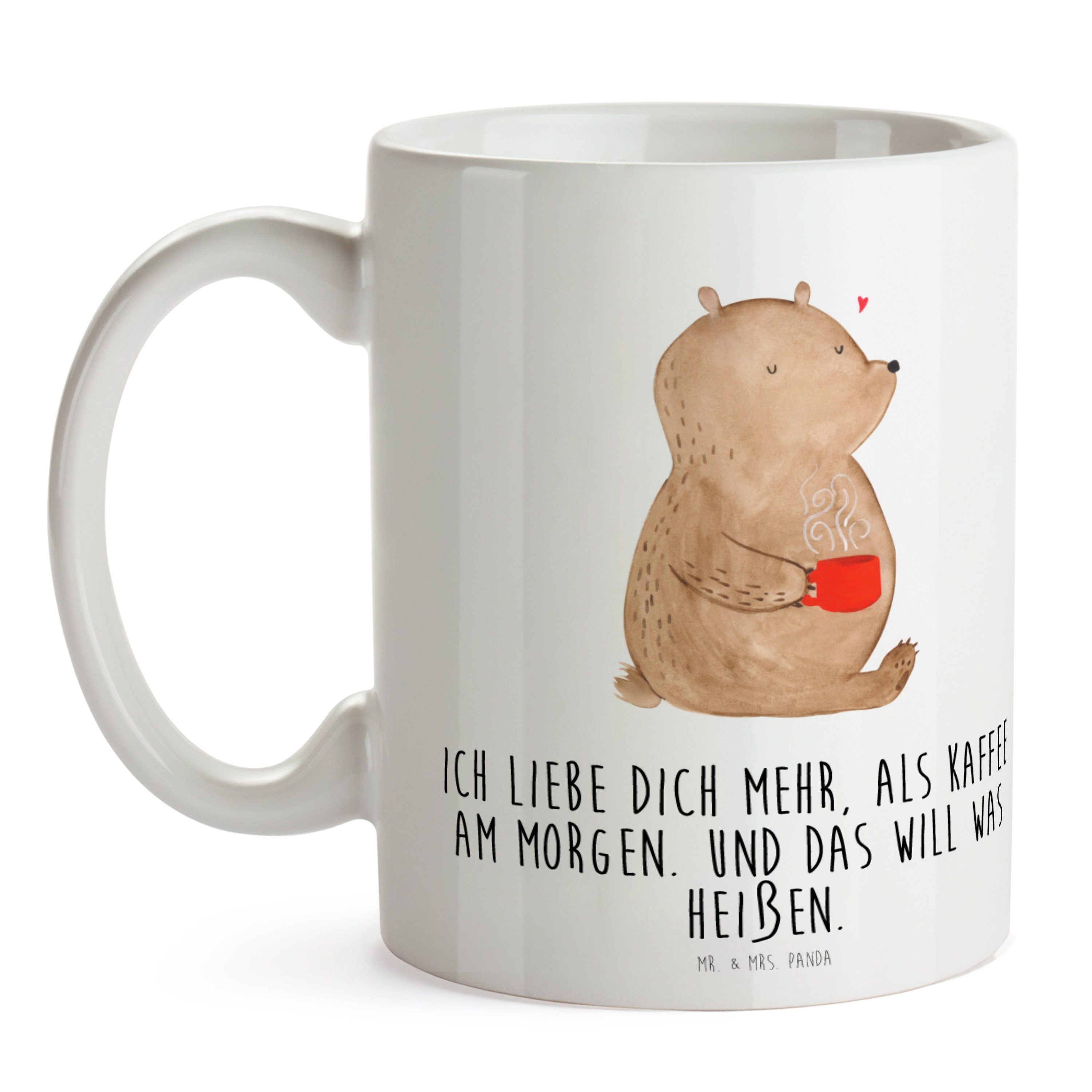 Liebesbeweis, Weiß - - Tas, Keramik Geschenk, Bär Morgenkaffee Geschenk Panda & Mrs. Mr. Tasse, Tasse