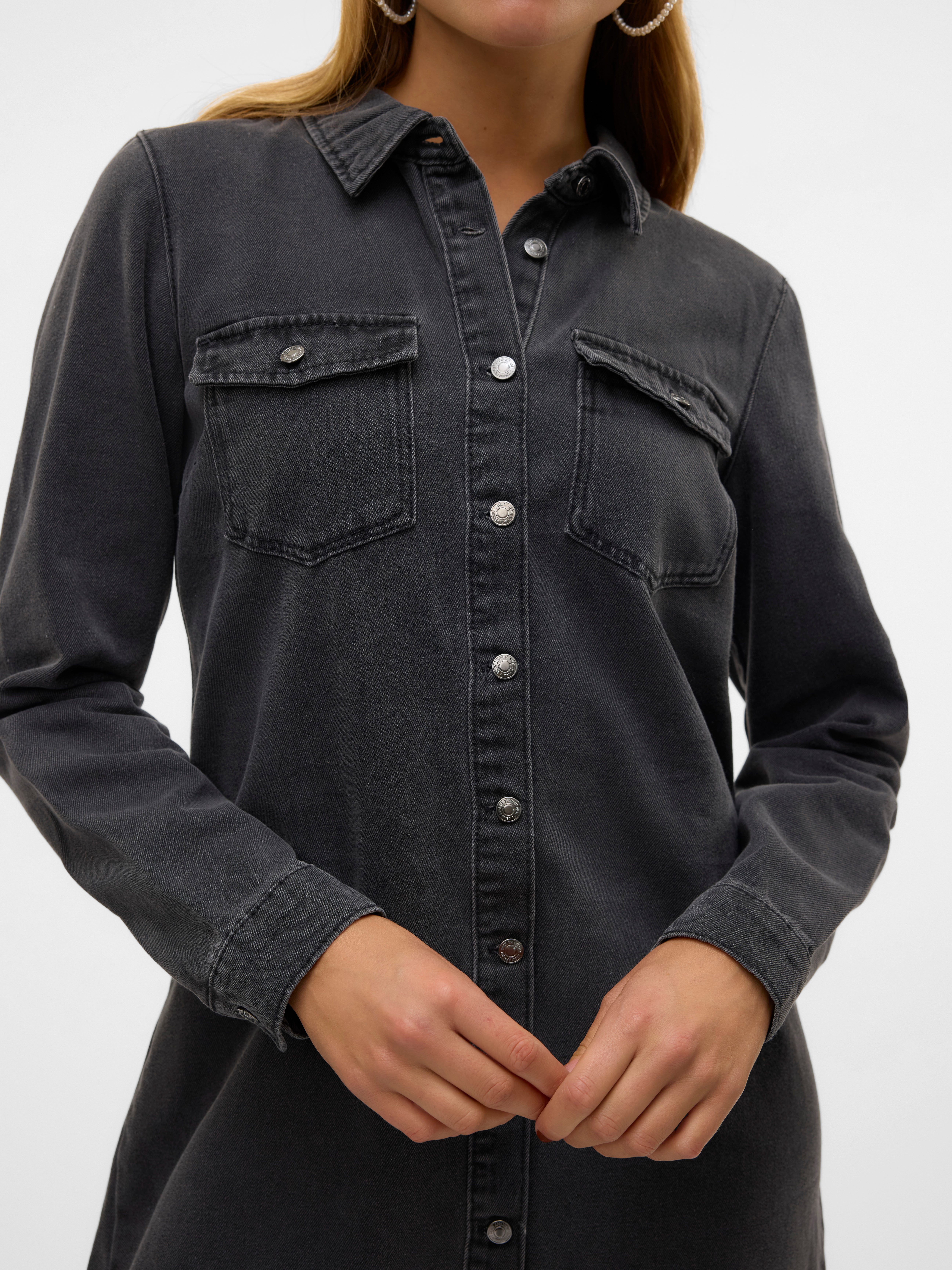 Vero Moda Jeanskleid VMJENNIE LS SHORT DENIM DRESS GA NOOS