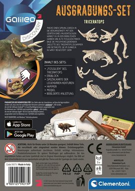 Clementoni® Experimentierkasten Galileo, Ausgrabungs-Set Triceratops, Made in Europe