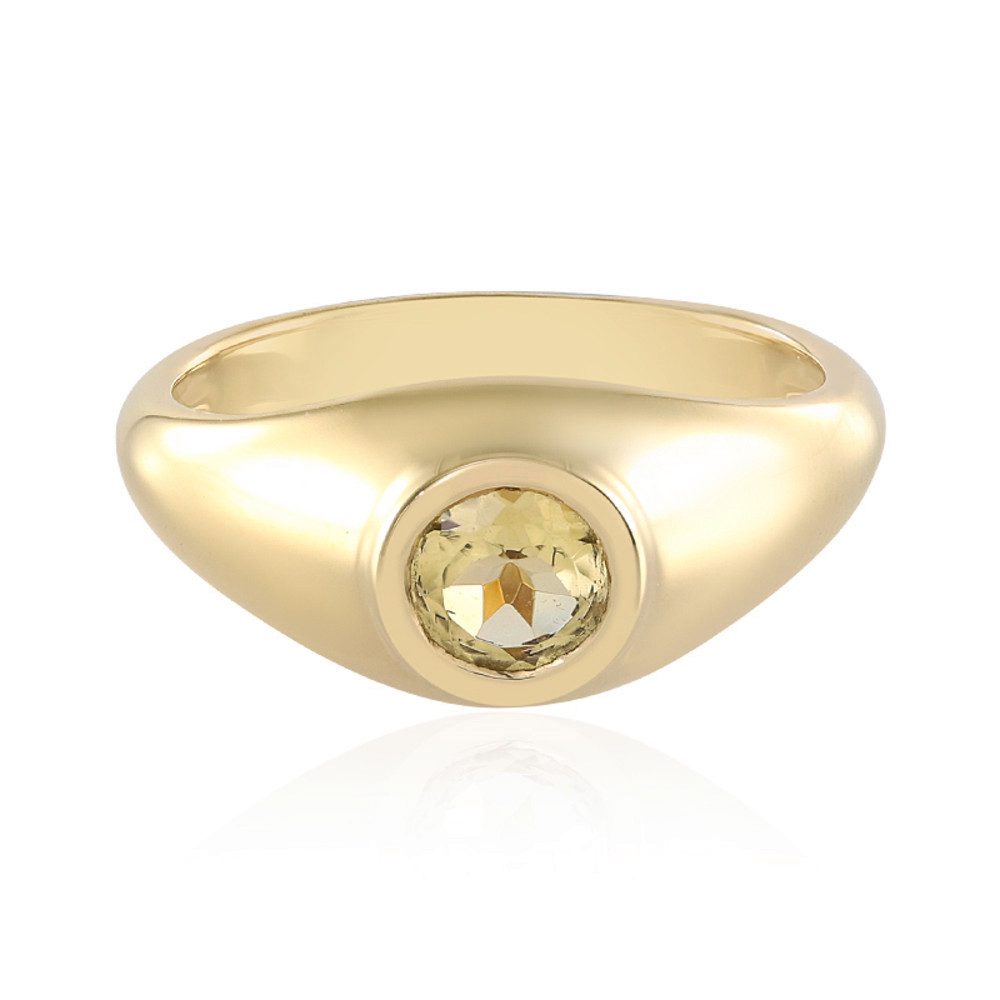 Cavill Solitärring Gelber Beryll 0,405 ct Ring, 925er Sterling Silber vergoldet, elegant (1-tlg)