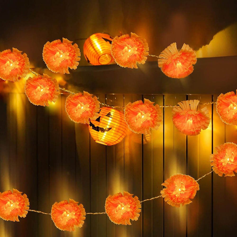 Kunstgirlande LED-Lichterkette Ringelblume Batteriebetriebene, LED Dekolich günstig online kaufen