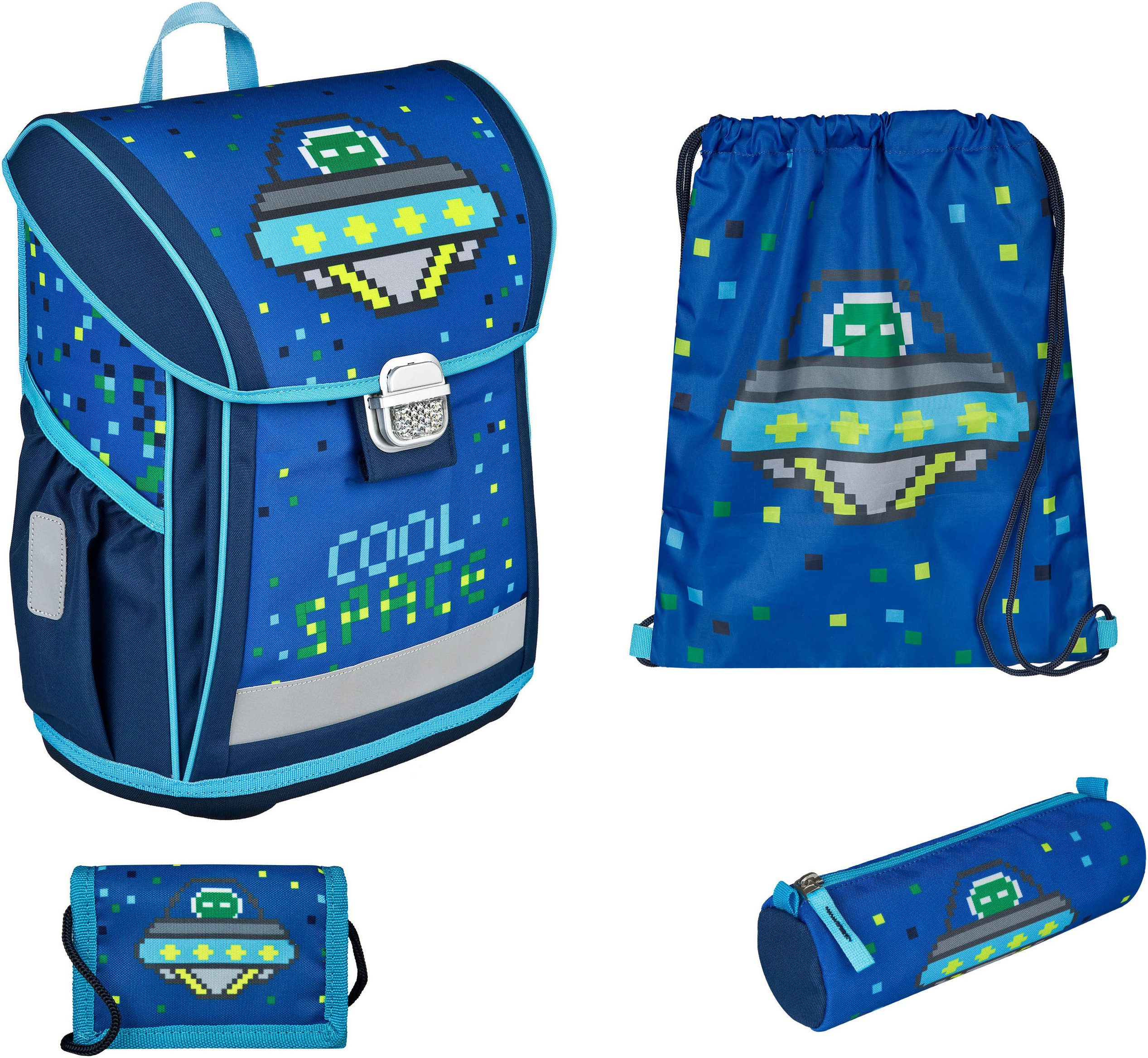 UNDERCOVER Schulranzen Curve (Set, 4-tlg)