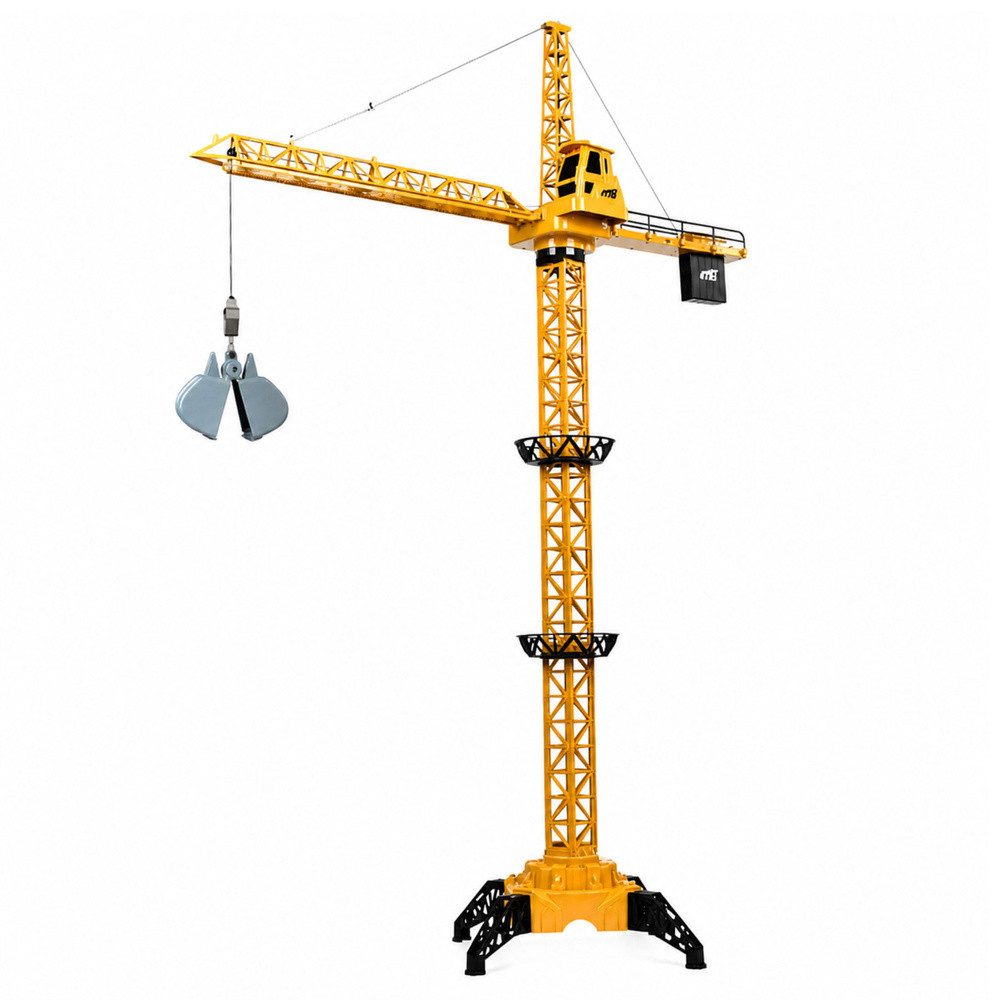 LEAN TOYS RC-Kran Turmdrehkran Baustellenkran Spielzeugkran (Spar-Set, 1-tlg., 71 cm hoch kabellos), 360°-Drehung, 4 Kanäle, Tragkraft 120 g, 71 cm hoch