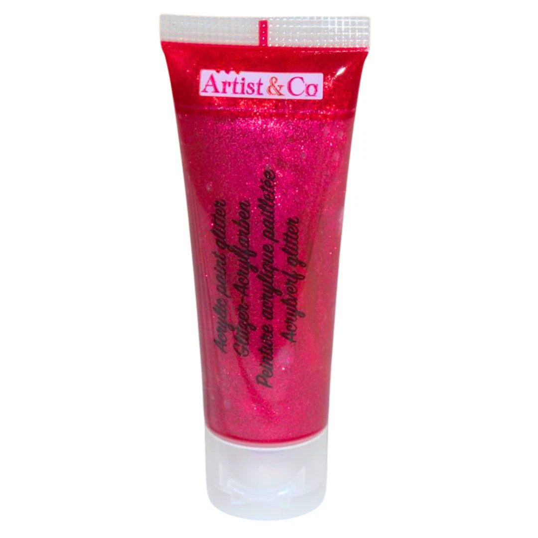 Artist & Co Acrylfarbe Acrylfarben 75 ml Glitzer & Glanz Künstlerfarbe Malfarbe, 75 ml Inhalt, Glitzer- & Glanzeffekt