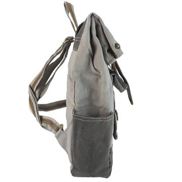 Sunsa Freizeitrucksack schöne Rucksack, Große Rolltop Backpack aus Stone wash Canvas in Retro Still, enthält recycelte Material (Canvas)