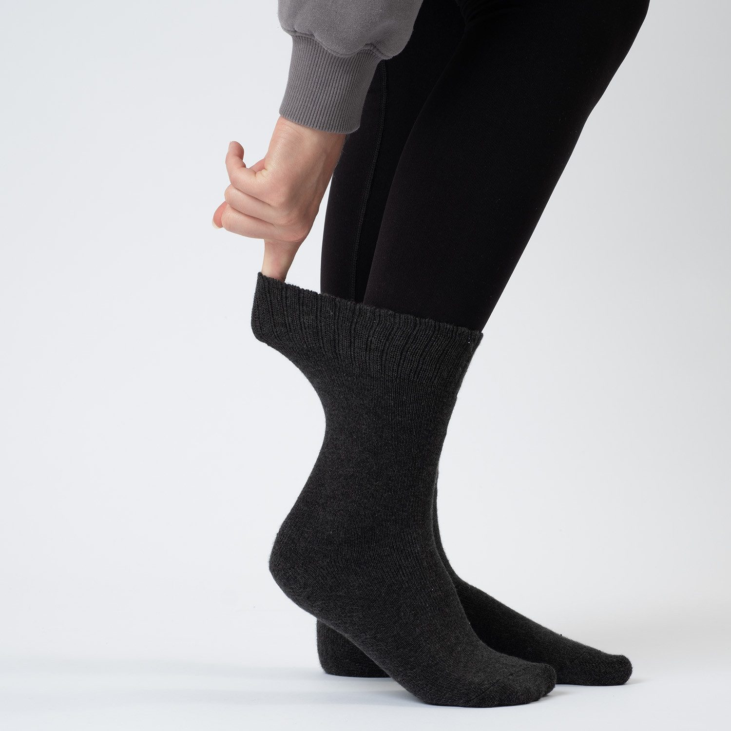 OCCULTO Kuschelsocken Herren & Damen Bambus Winter Socken 5er Pack (Modell: Mika) (5-Paar)