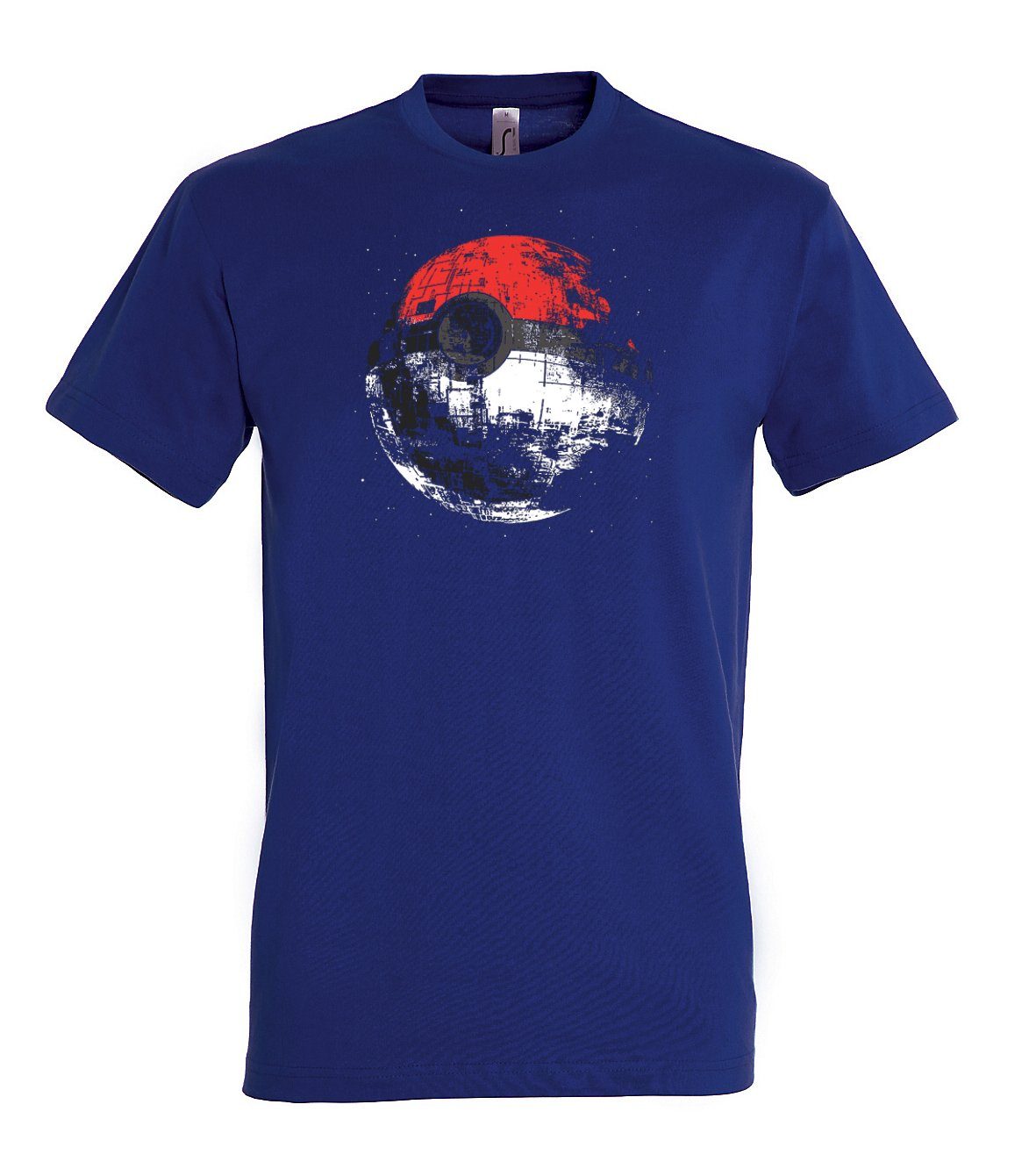 Youth Designz T-Shirt Poke Stern Ball Herren T-Shirt mit trendigem Frontprint Navyblau