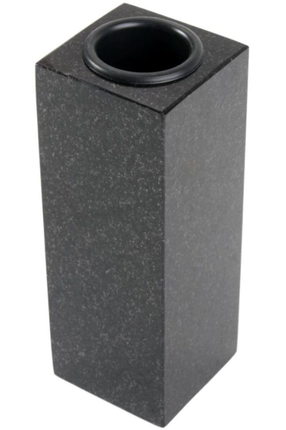 KOKA Dekoobjekt Grab-Vase Granit Schwedisch Black eckig, (1 St), Blumen-Vas günstig online kaufen