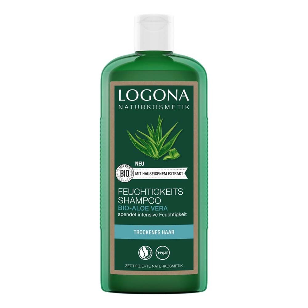 LOGONA Haarshampoo Aloe Vera - Feuchtigkeits Shampoo 250ml 6er Pack