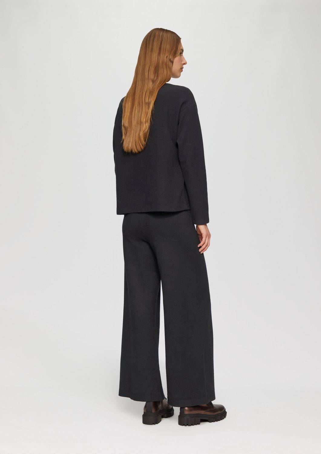 s.Oliver Sweatshirt Casual (1-tlg) langarm, Rundhals-Ausschnitt, gebrushte Oberfläche