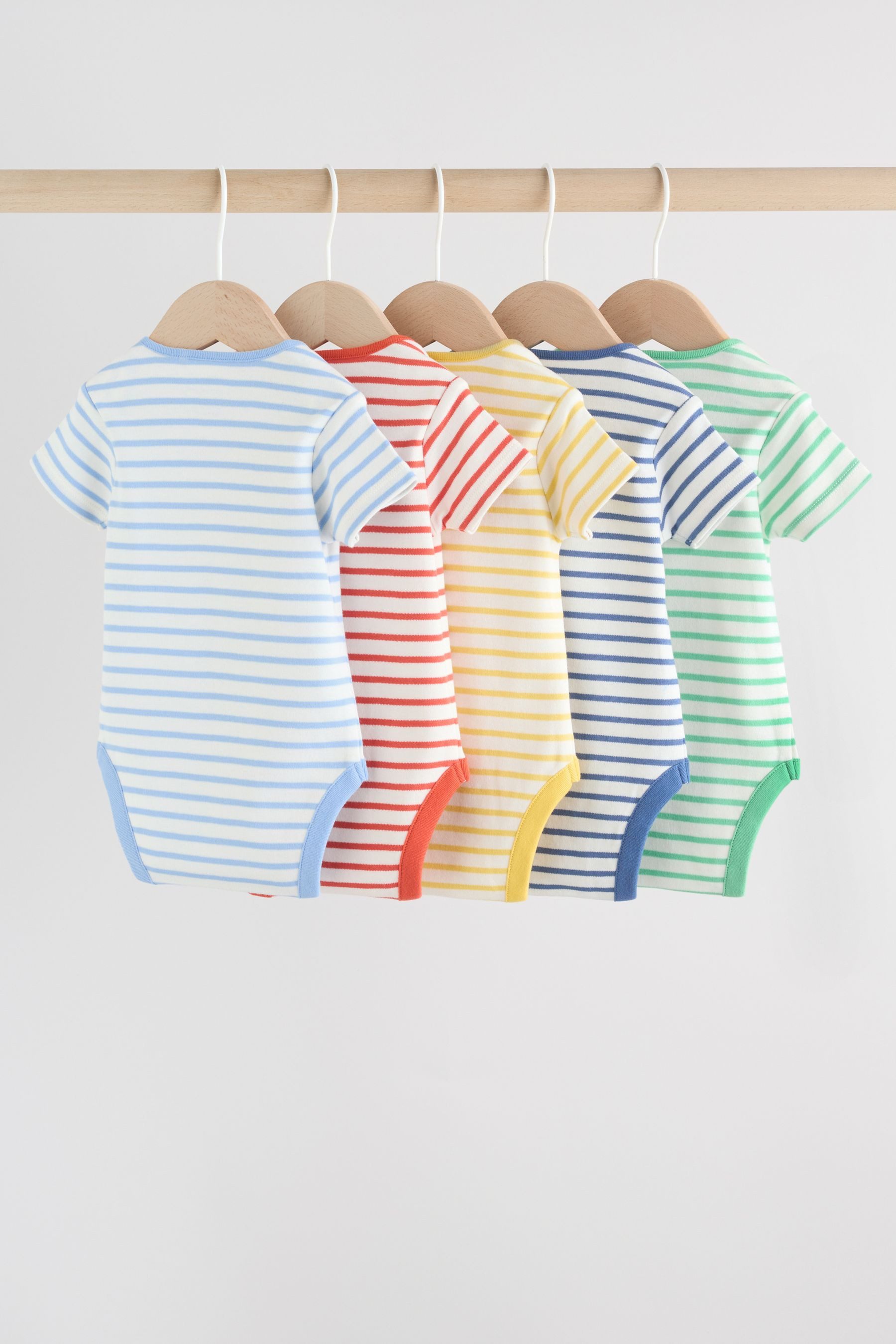 Next Kurzarmbody Kurzärmelige Baby Bodysuits im 5er-Pack (5-tlg)