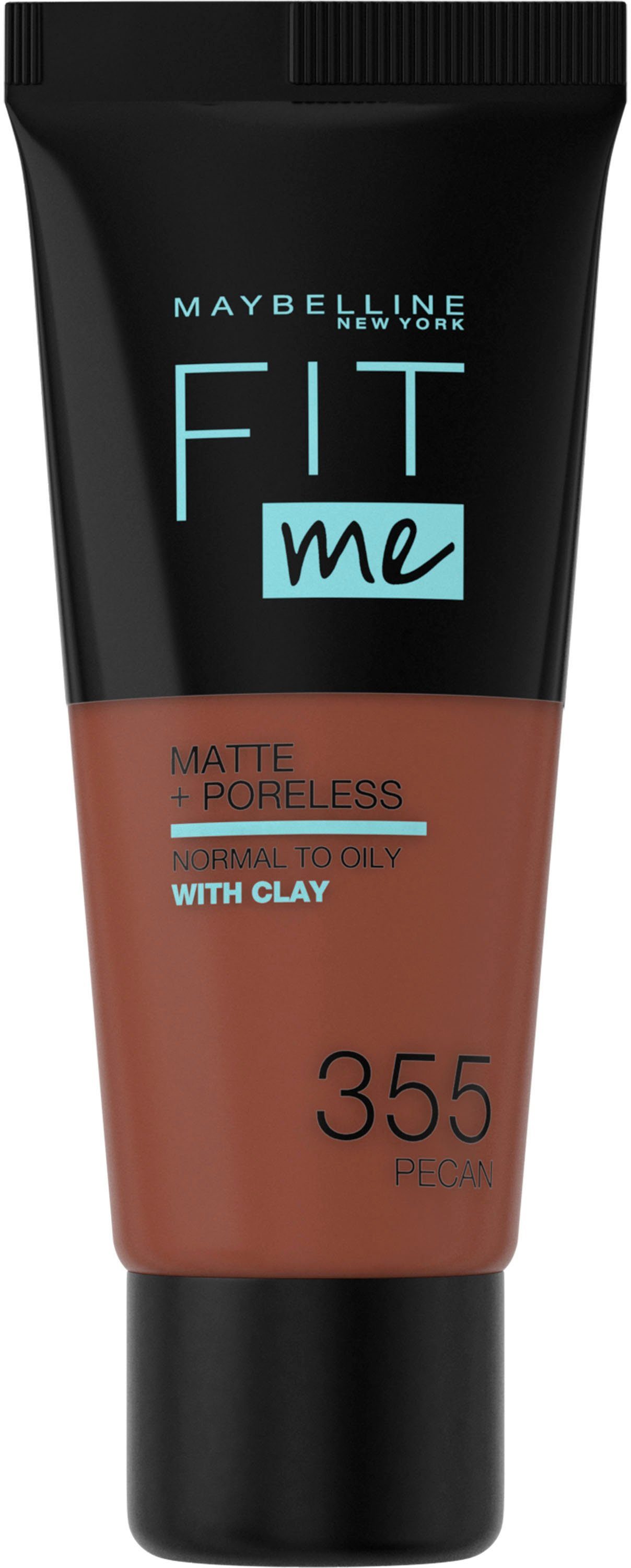 MAYBELLINE NEW YORK Foundation Fit Me! Matte + Poreless Make-Up, mit langanhaltender Formel