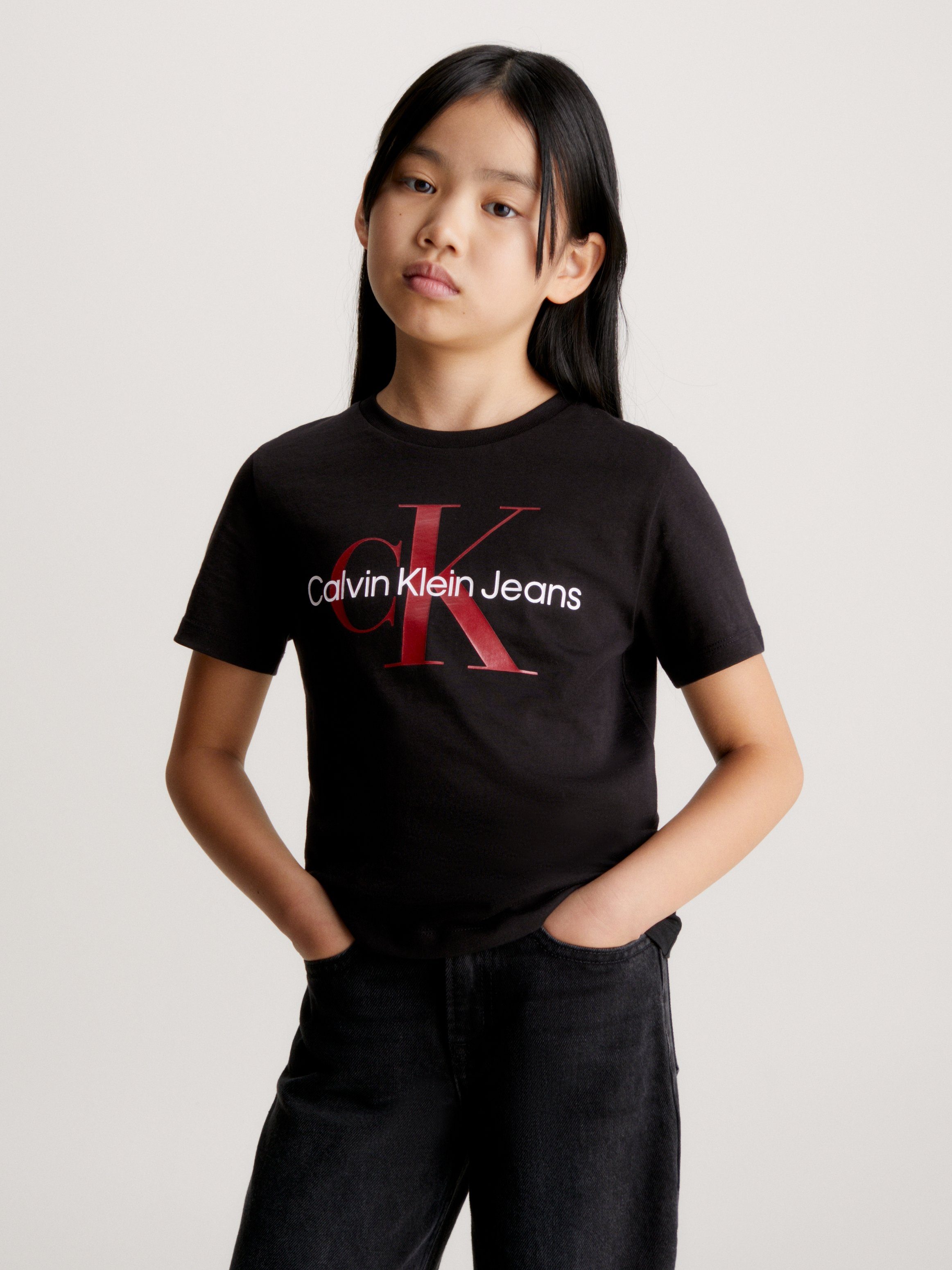 Calvin Klein Jeans T-Shirt CK MONOGRAM SS T-SHIRT für Kinder bis 16 Jahre