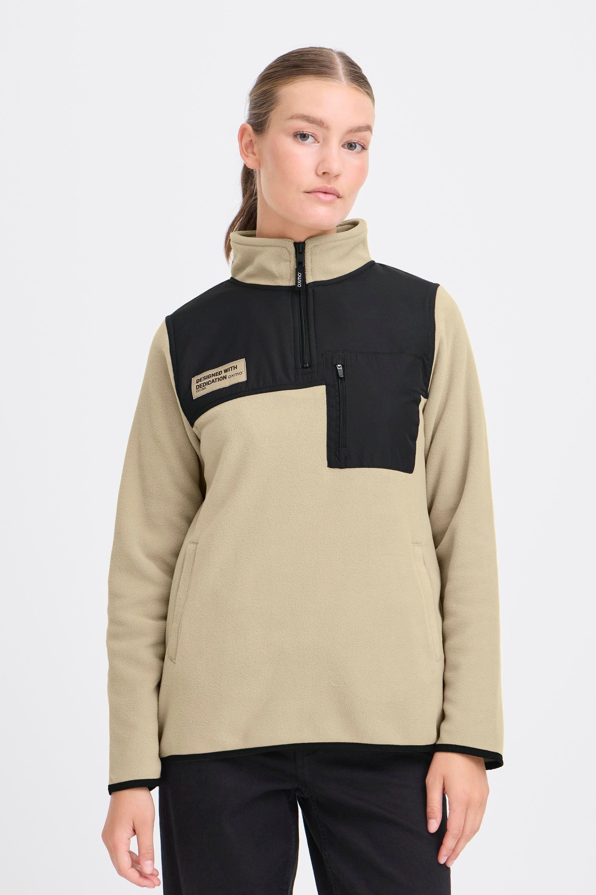OXMO Troyer OXNETE HALFZIP Modischer Fleecetroyer günstig online kaufen