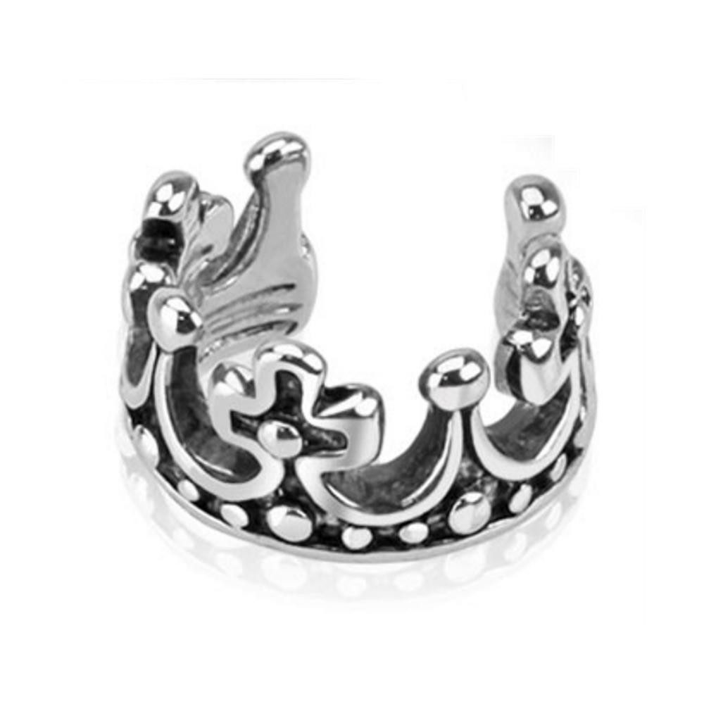 Ohrklemme Ohrklemme Königskrone silber aus Messing Unisex