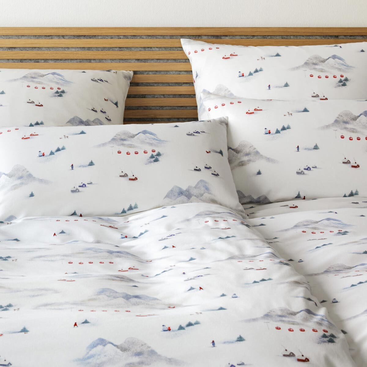 Elegante Bettwäsche Wintersause, Flanell, 2 teilig günstig online kaufen