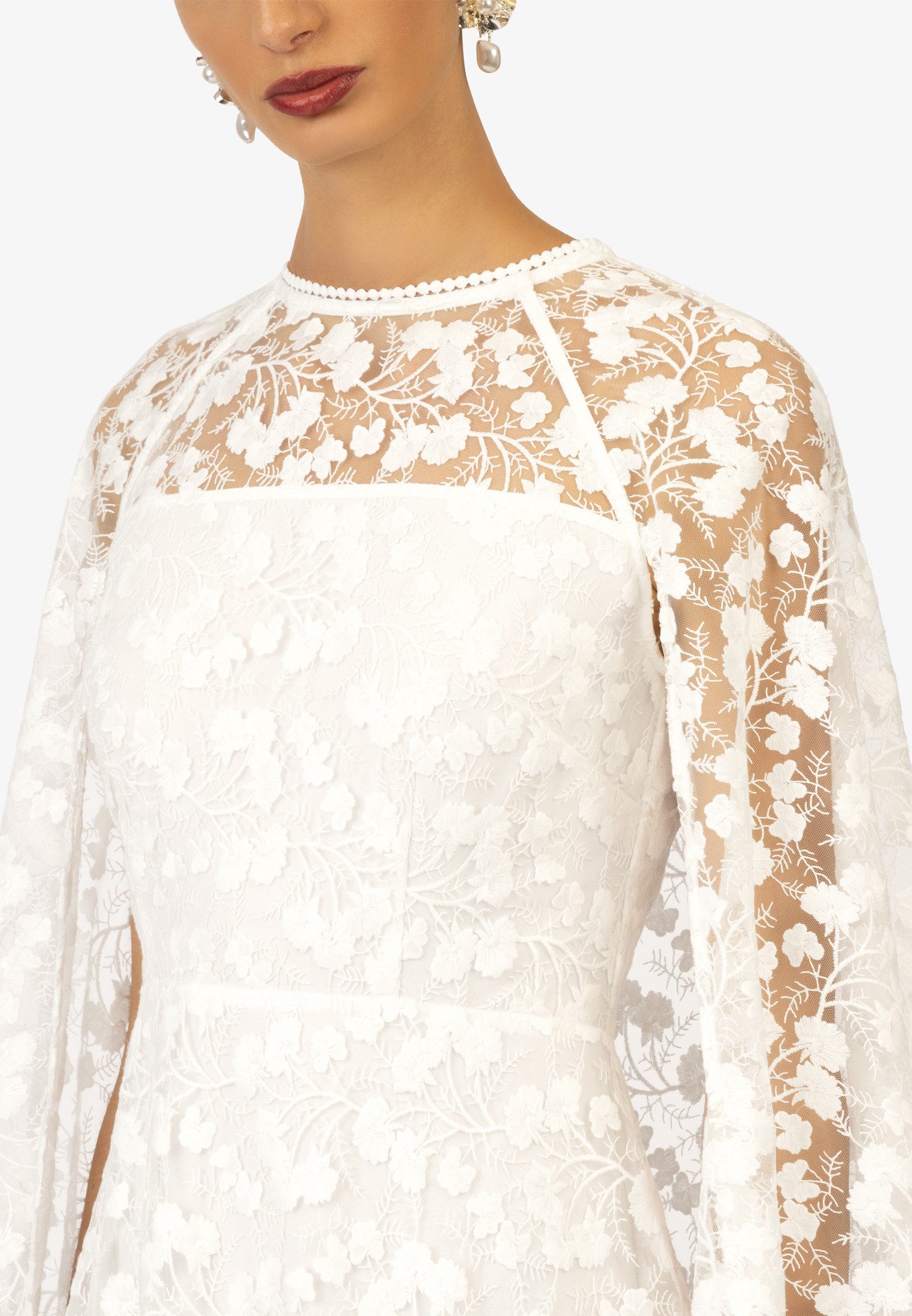 Kraimod Abendkleid aus transparenter Florenspitze