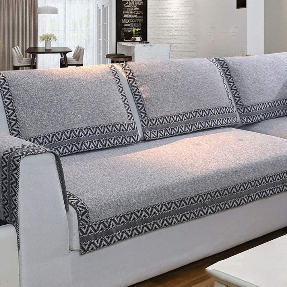 Schmutzabweisend Anti-rutsch Überwurf Sofabezug Sofahusse FELIXLEO 70x150cm, Baumwolle