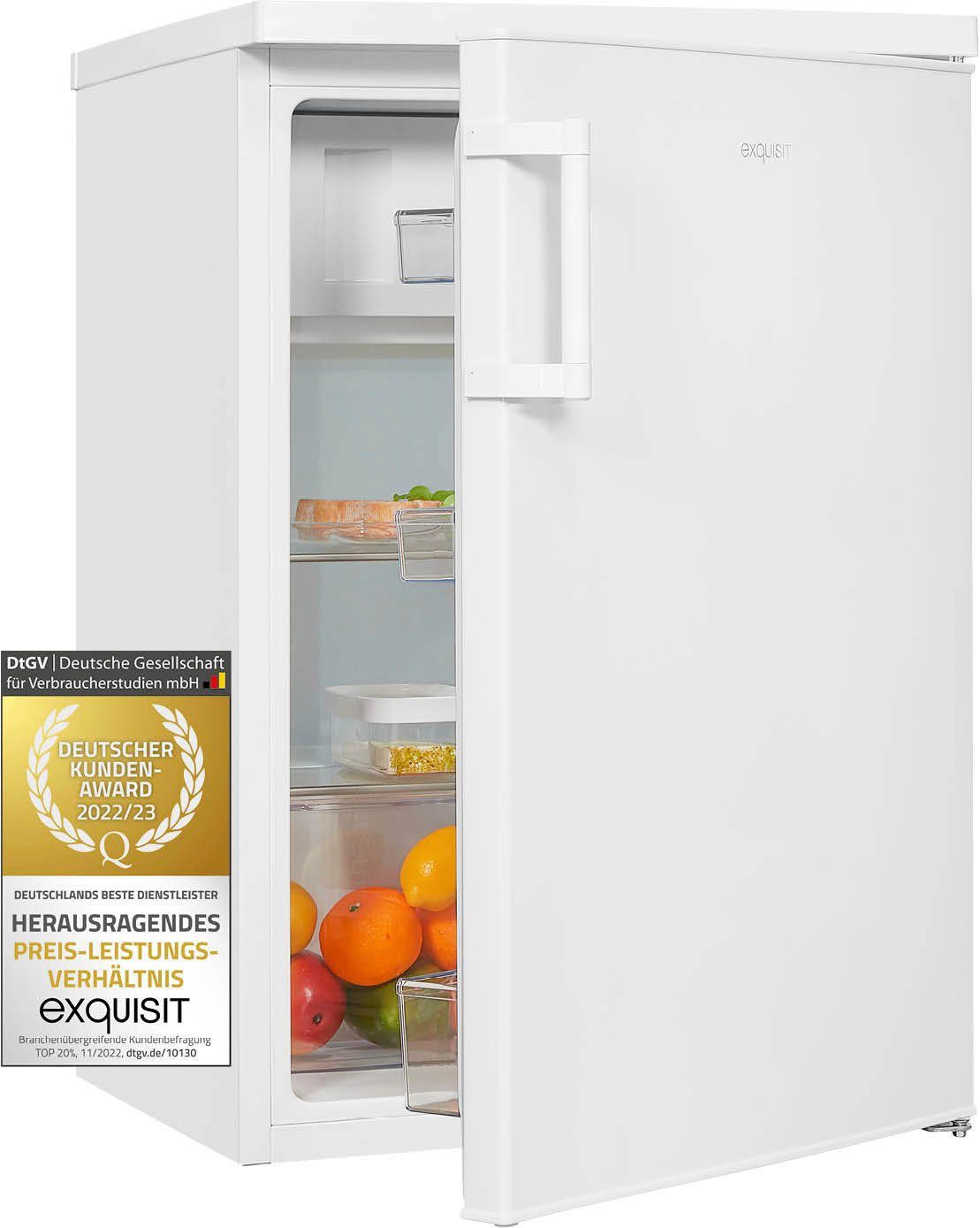 Kühlschrank KS16-4-H-010E exquisit 85 hoch, breit cm 56 cm weiss,