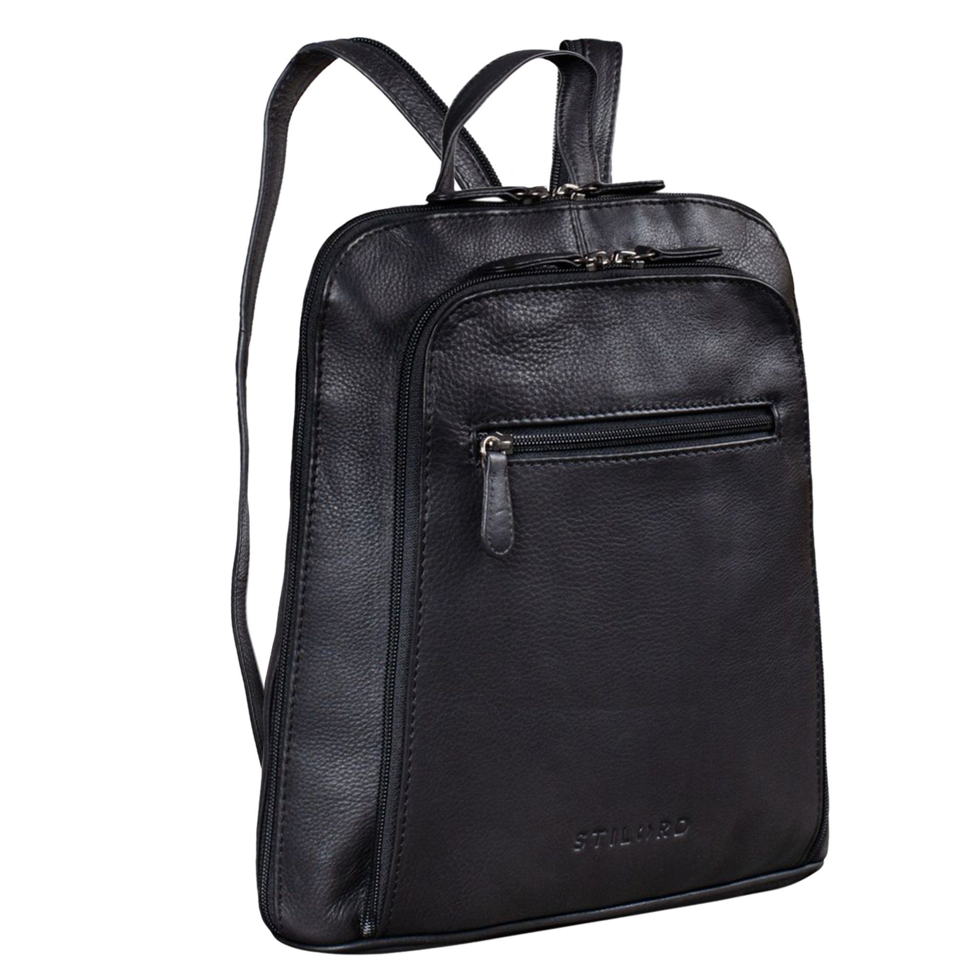 Cityrucksack "May" Damen Rucksack Klein Leder Daypack Rucksackhandtasche Frauen
