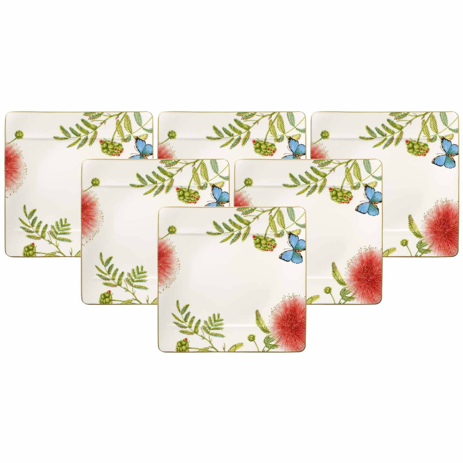 Villeroy & Boch Speiseteller Amazonia Speiseteller 27 x 27 cm 6er Set, (6 St)