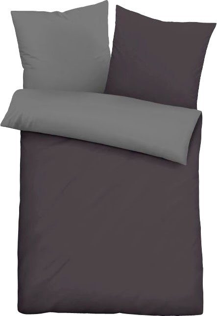 Biberna Wendebettwäsche Alma in Gr. 135x200, 155x220 oder 200x200 cm, Linon, 2 teilig, Bettwäsche aus Baumwolle, Reißverschluss, Bettwäsche mit Wendeoptik – Bild 3 von 5