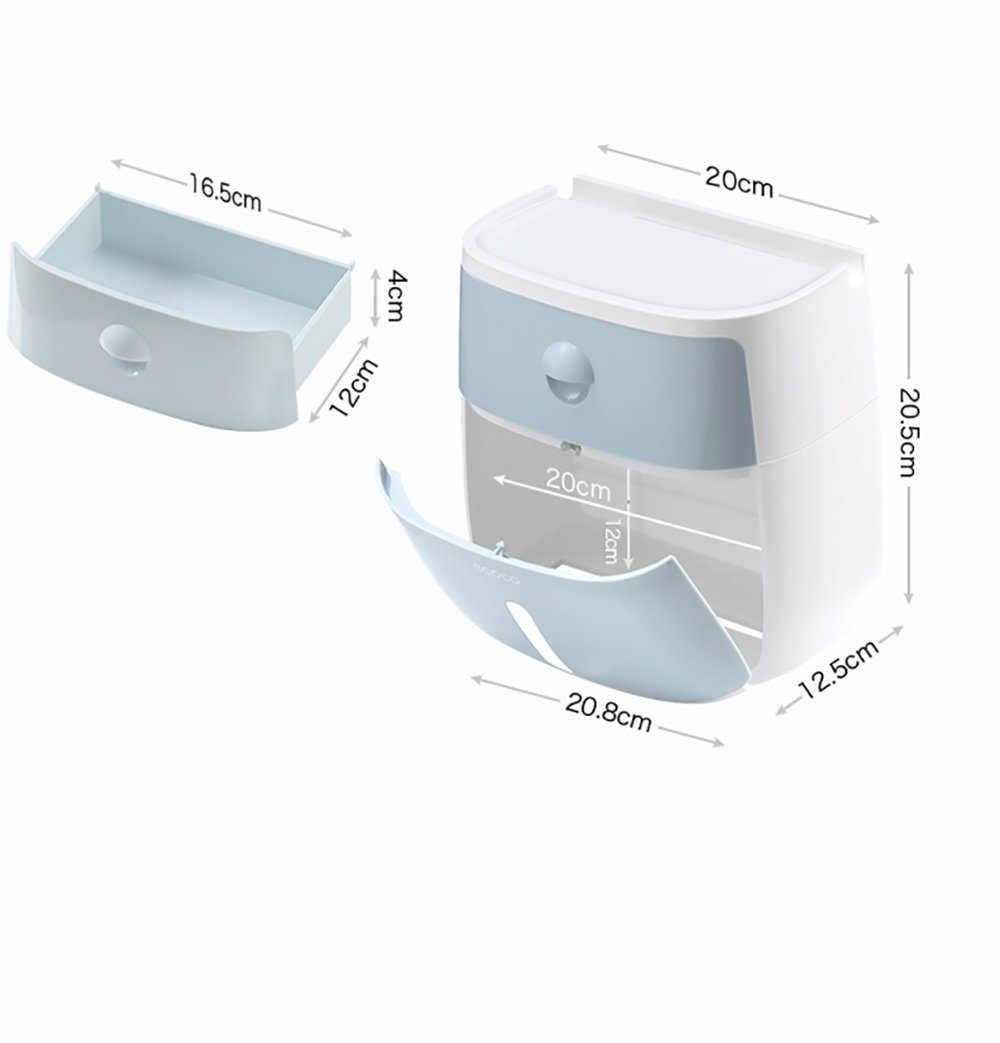 L.Ru UG Masken-Feuchttücher Spuren, Aufbewahrungsbox Toilettenpapierbox mit Papiertuchspender Wasserdichte ohne für Schublade (1-tlg)
