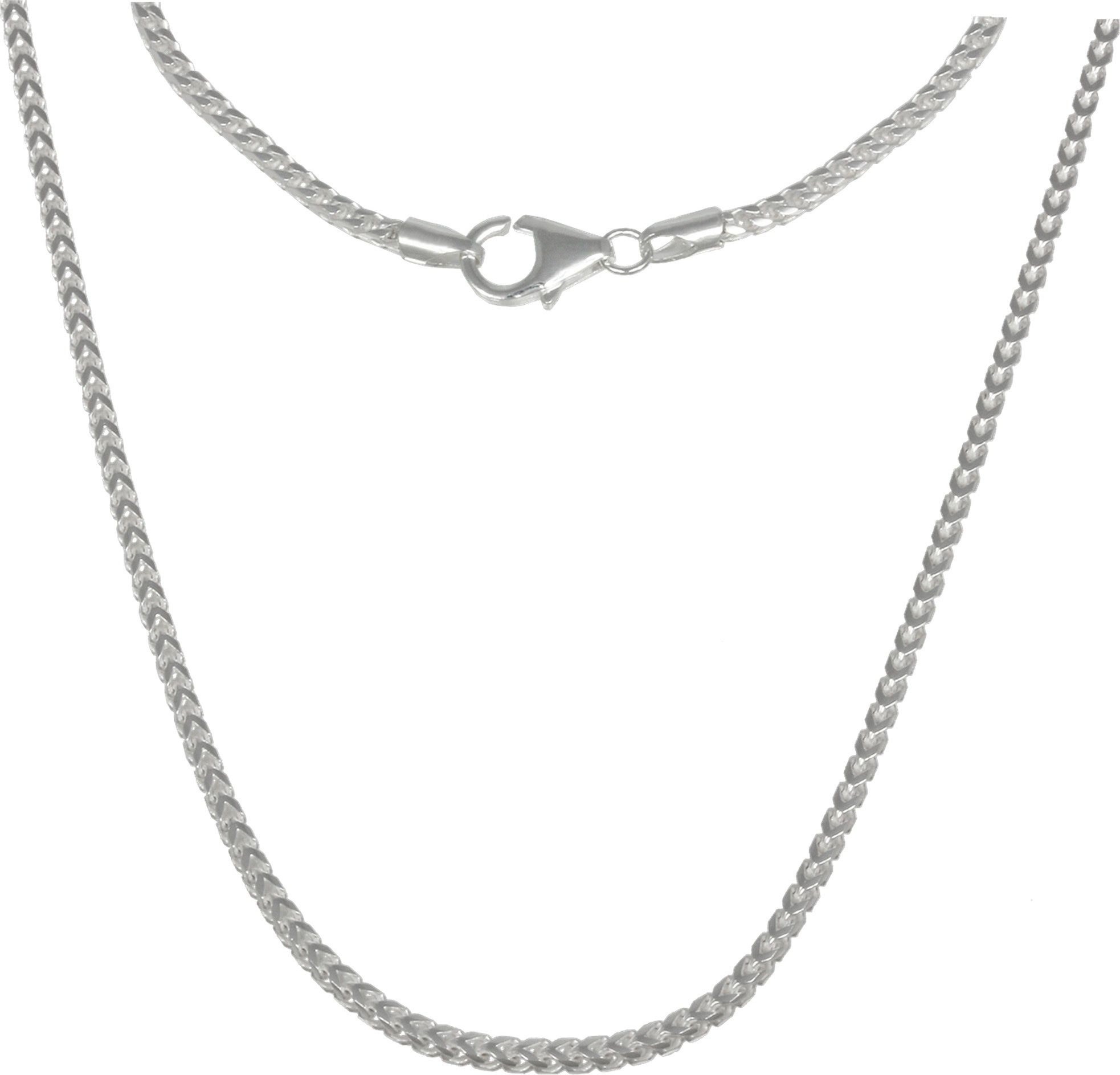 SilberDream Silberkette SilberDream Halsketten Echt, Made-In silber 70cm, Silber, 925 Damen ca. Sterling Germa silber, Halskette Farbe