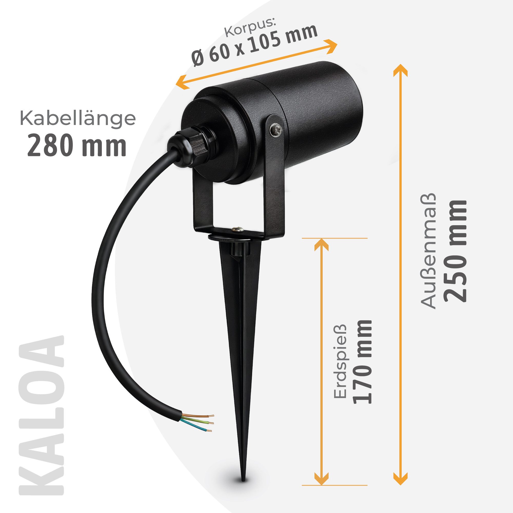 SSC-LUXon LED Gartenstrahler KALOA Außenleuchte IP44 mit GU10 SMART 5W RGB mit Erdspieß Bodenlampe, Smart – Bild 5 von 5