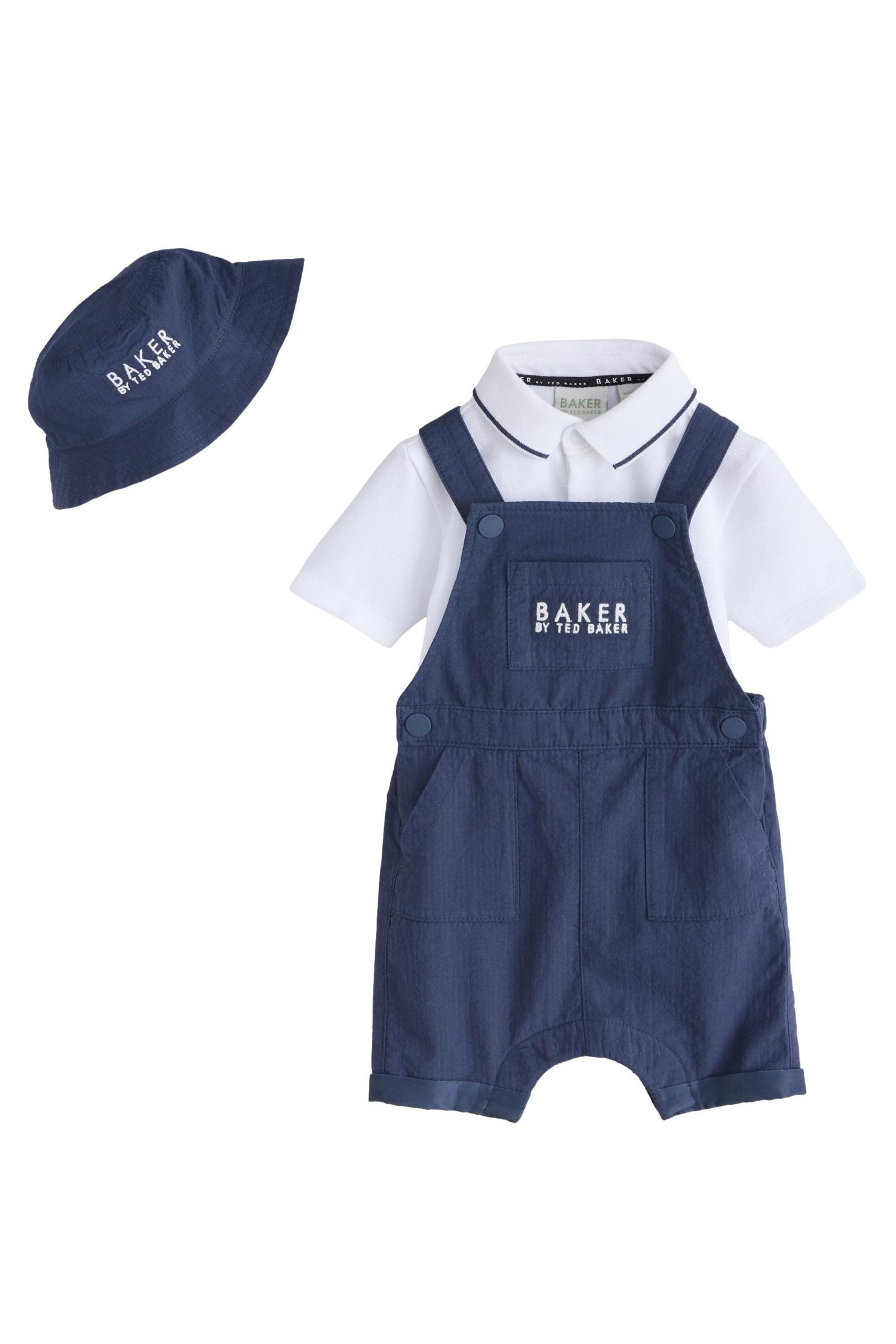 Shirt & Hose Baker by Ted Baker Set mit Latzhose, Hemd + Mütze