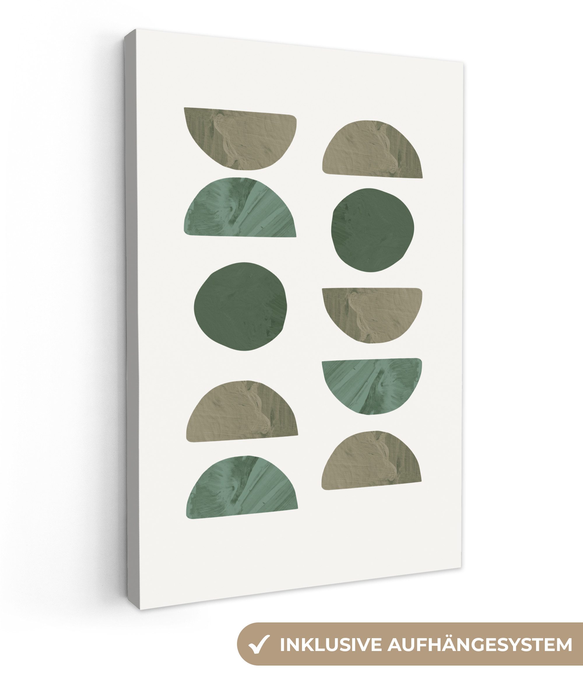 OneMillionCanvasses® Leinwandbild Formen - Grün - günstig online kaufen