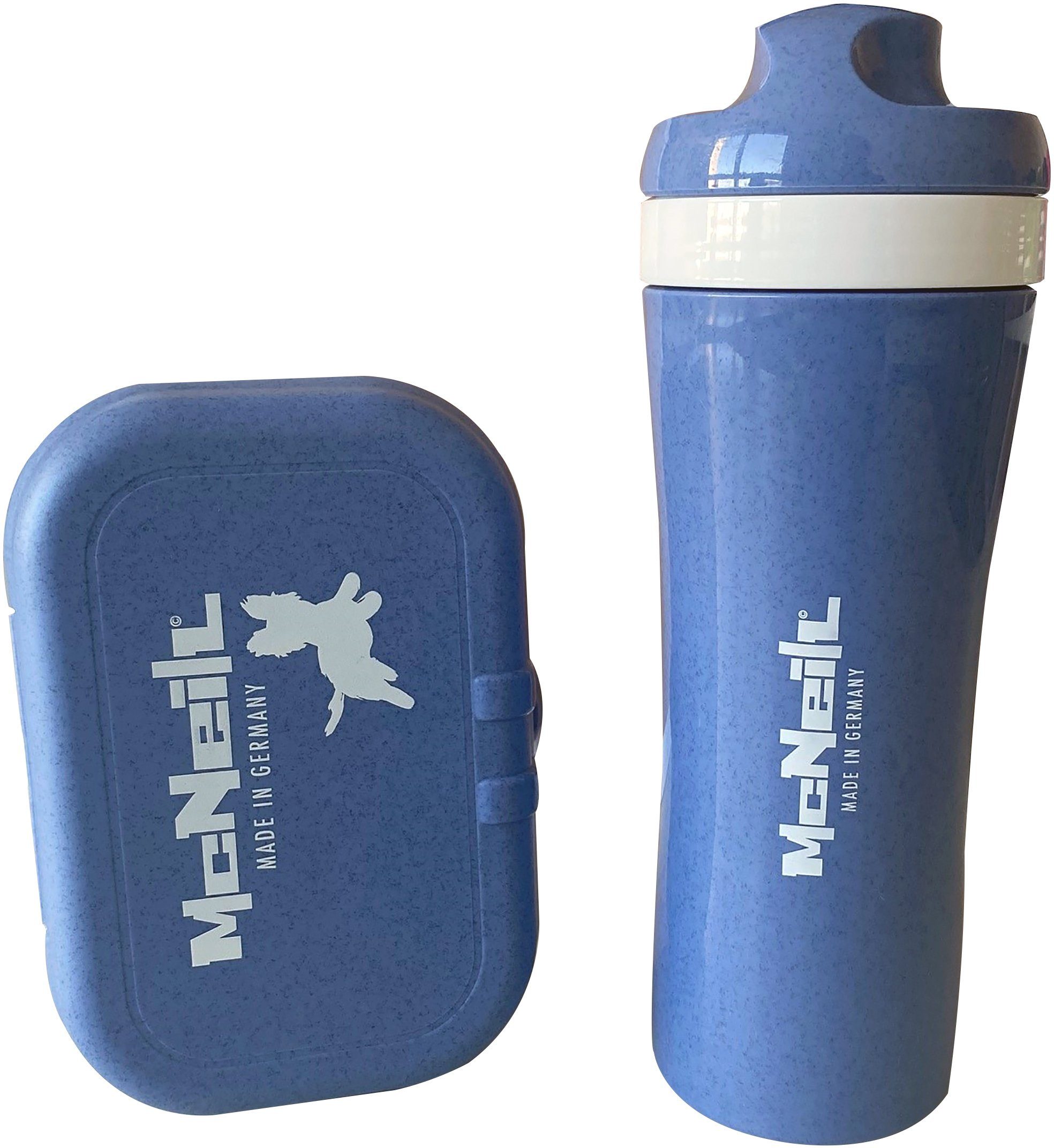 McNeill Lunchbox »Trinkflasche + Brotdose, Koziol, blau«, Kunststoff,  (2-tlg), mit Trinkflasche; Made in Germany; aus recyceltem Material