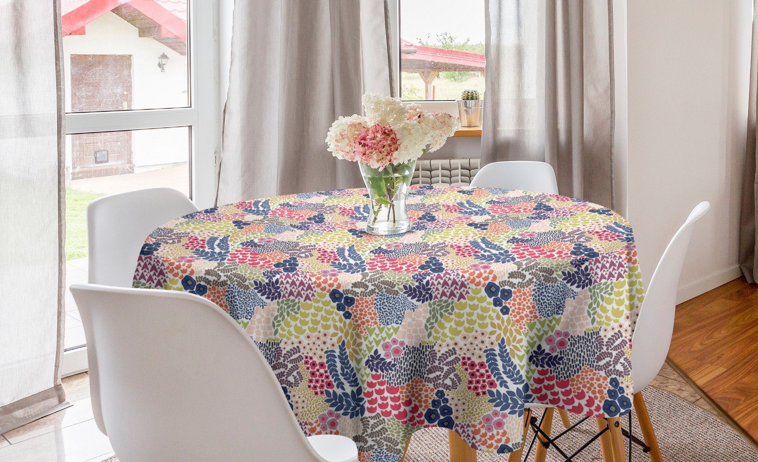 Garten-Kunst Tischdecke Tischdecke Dekoration, Abdeckung Blütenblätter Esszimmer Abakuhaus für Küche in Kreis Harmonie