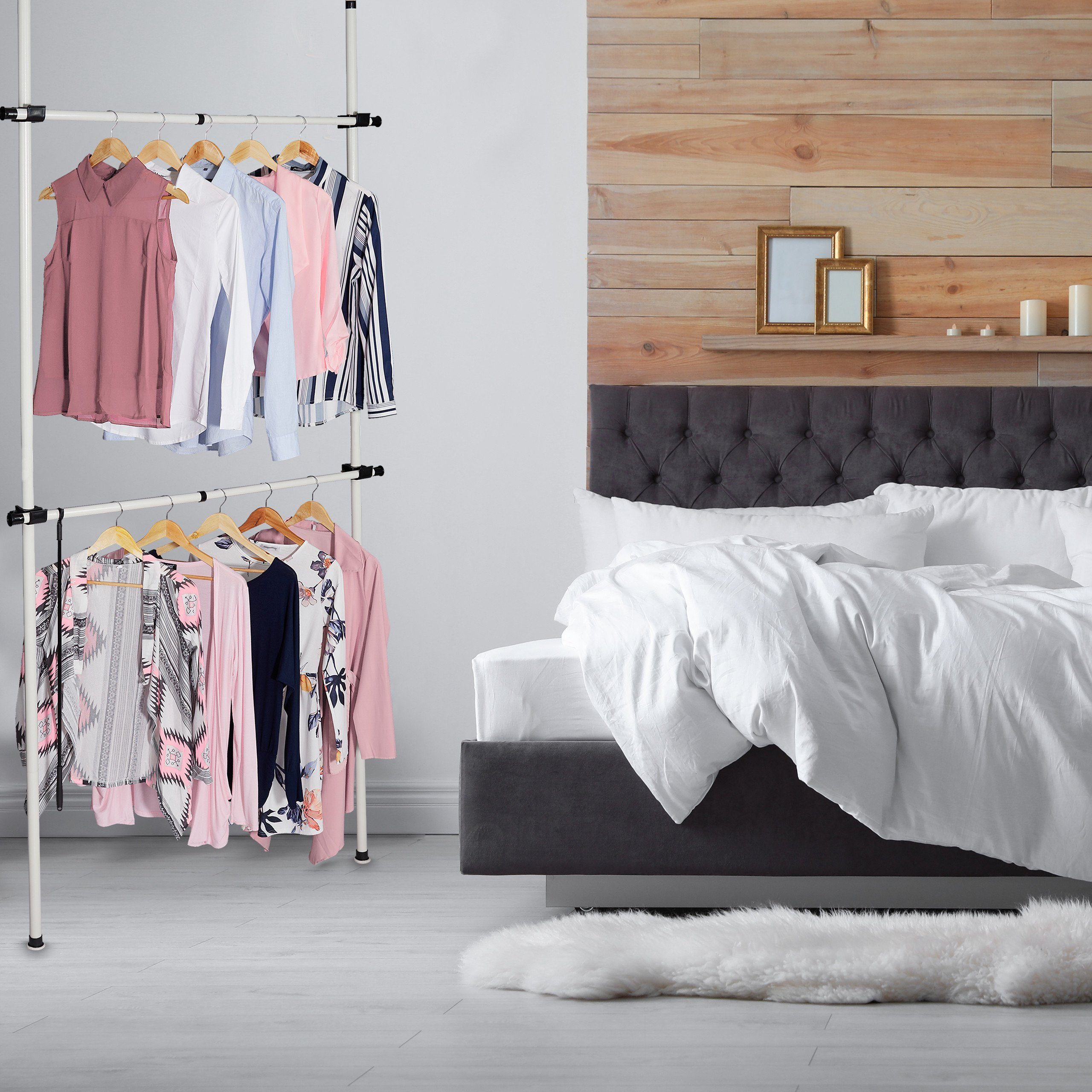 relaxdays Kleiderschrank Offener Kleiderschrank Teleskop A günstig online kaufen